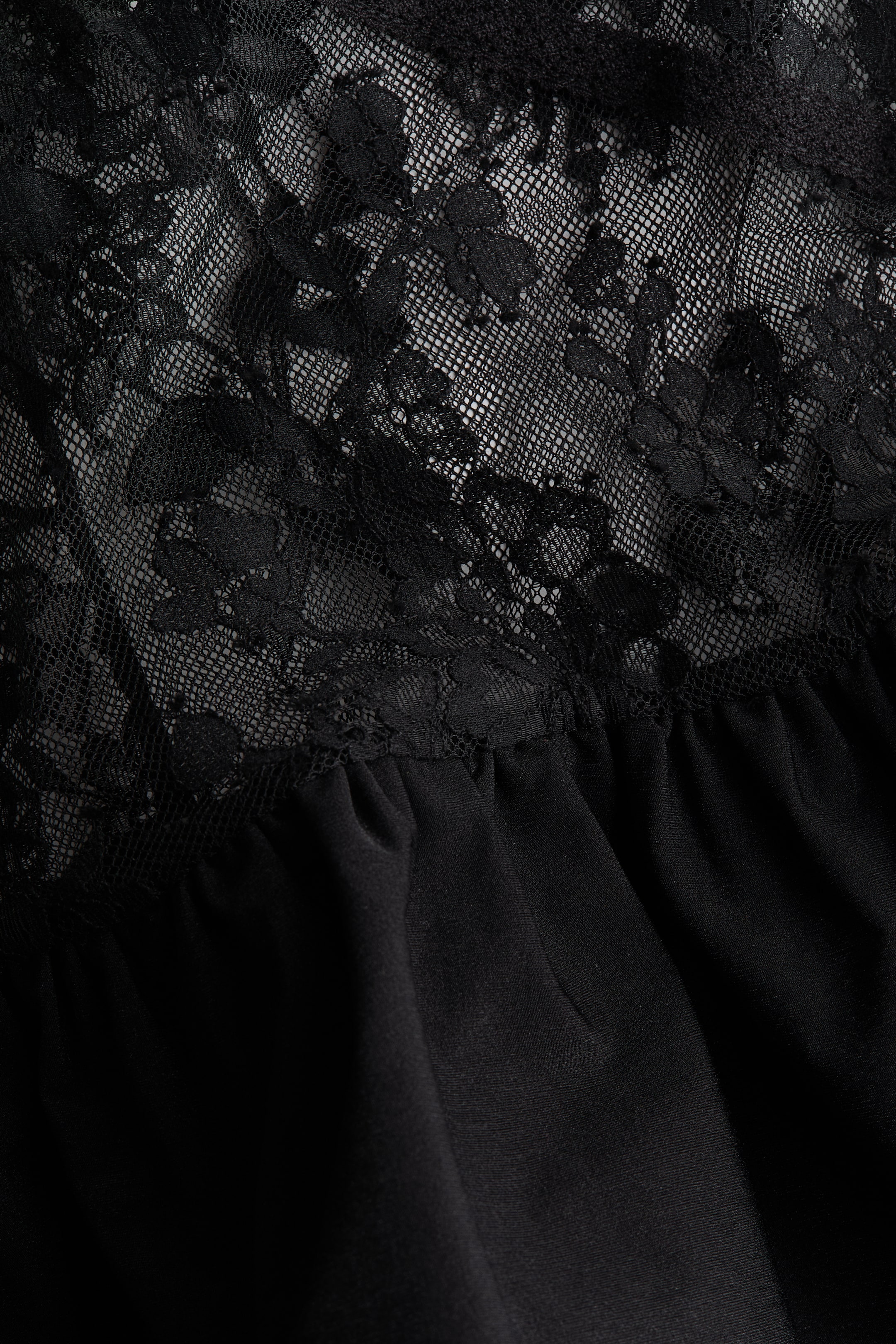 Dual-Fabric Peplum Top