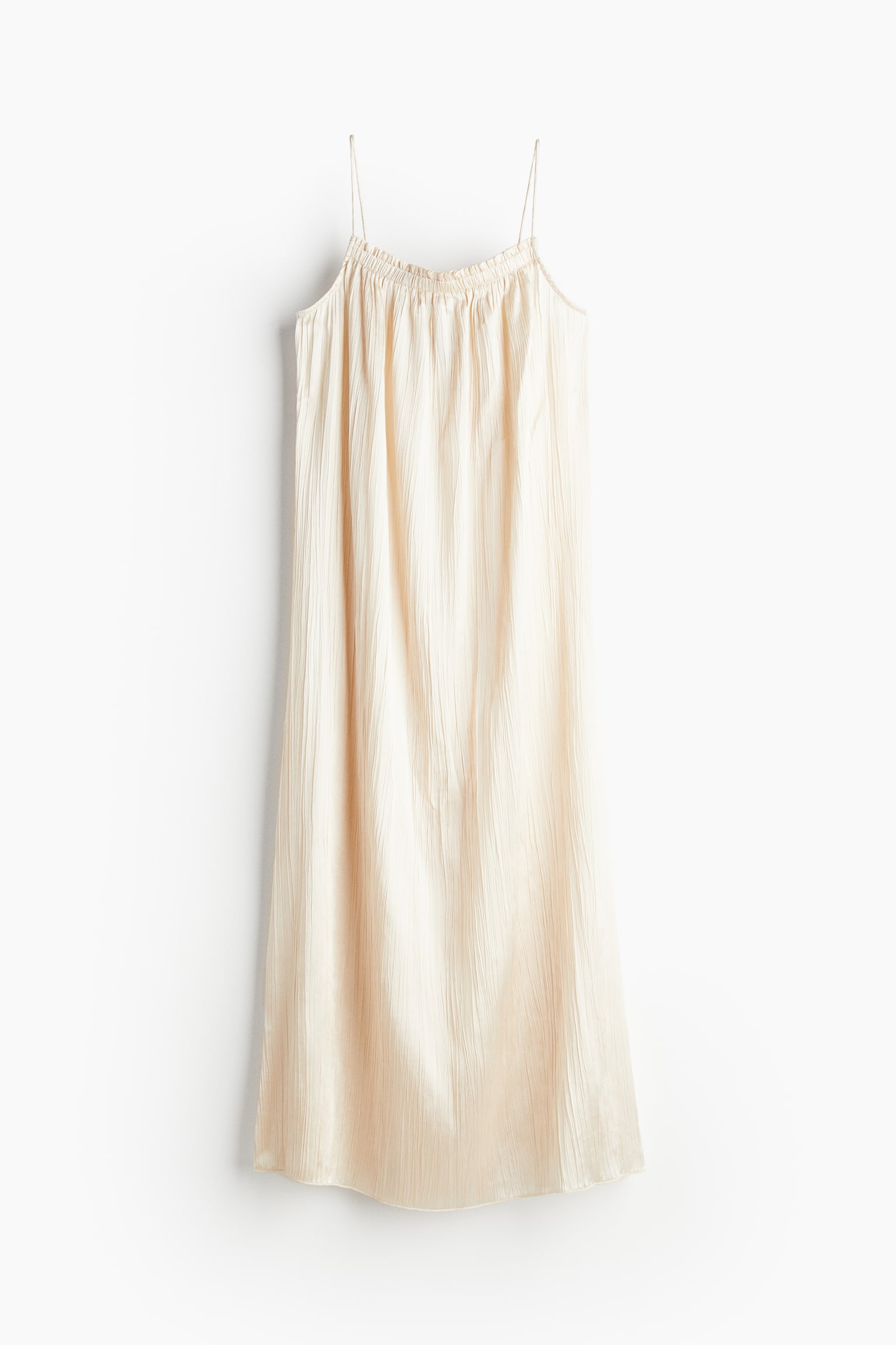 Satin slip dress - Cream/Orange/Black - 2