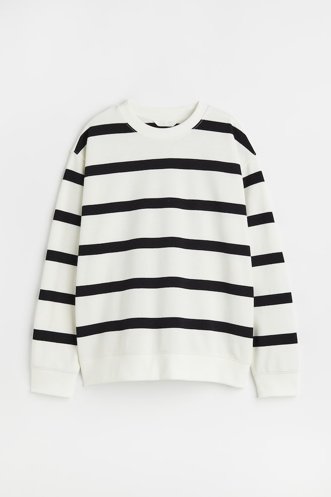 Sweatshirt - White/Striped - 2