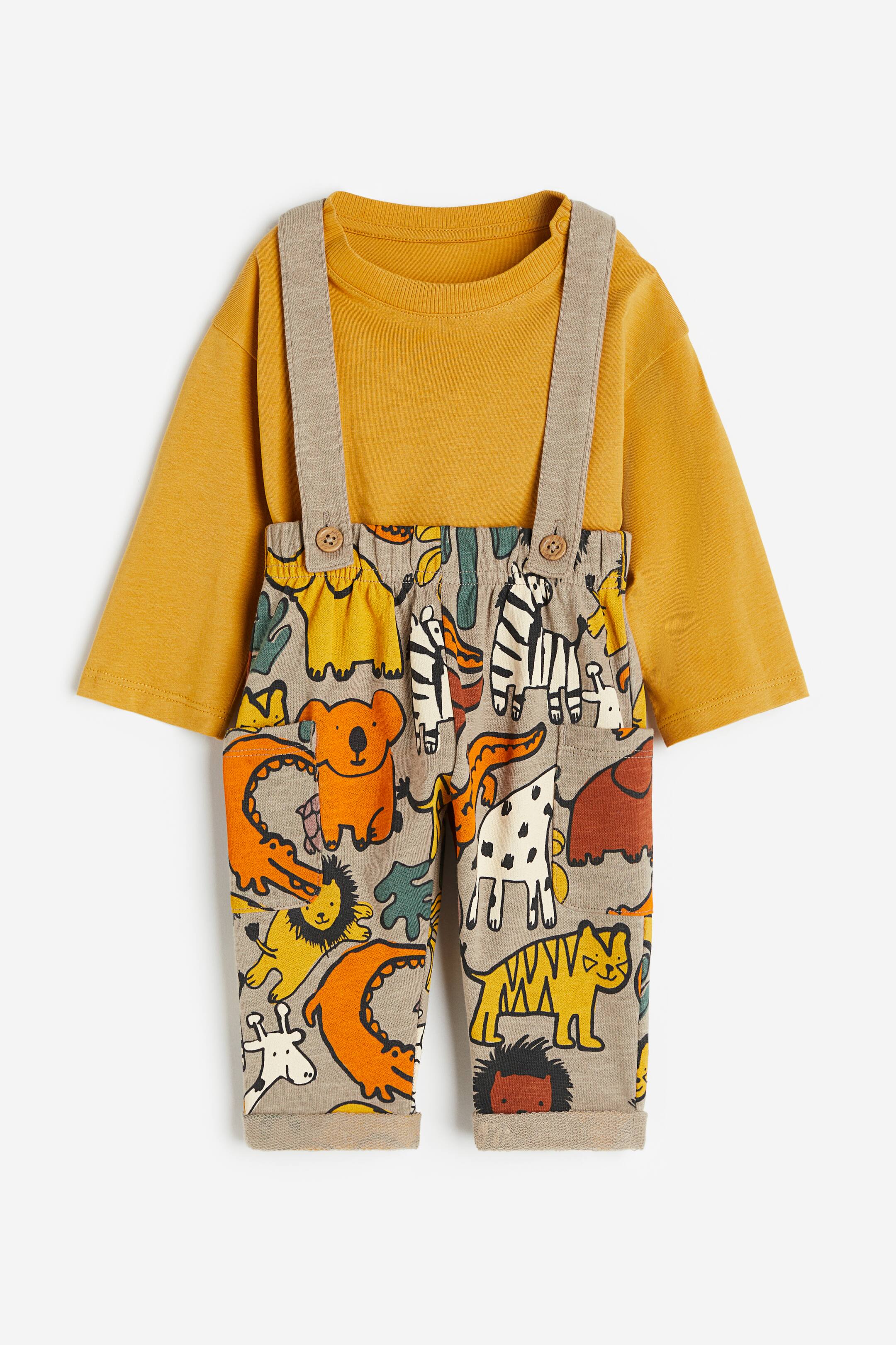 View larger image: 2-piece cotton set - Mole/Animals - Kids | H&M IN 1