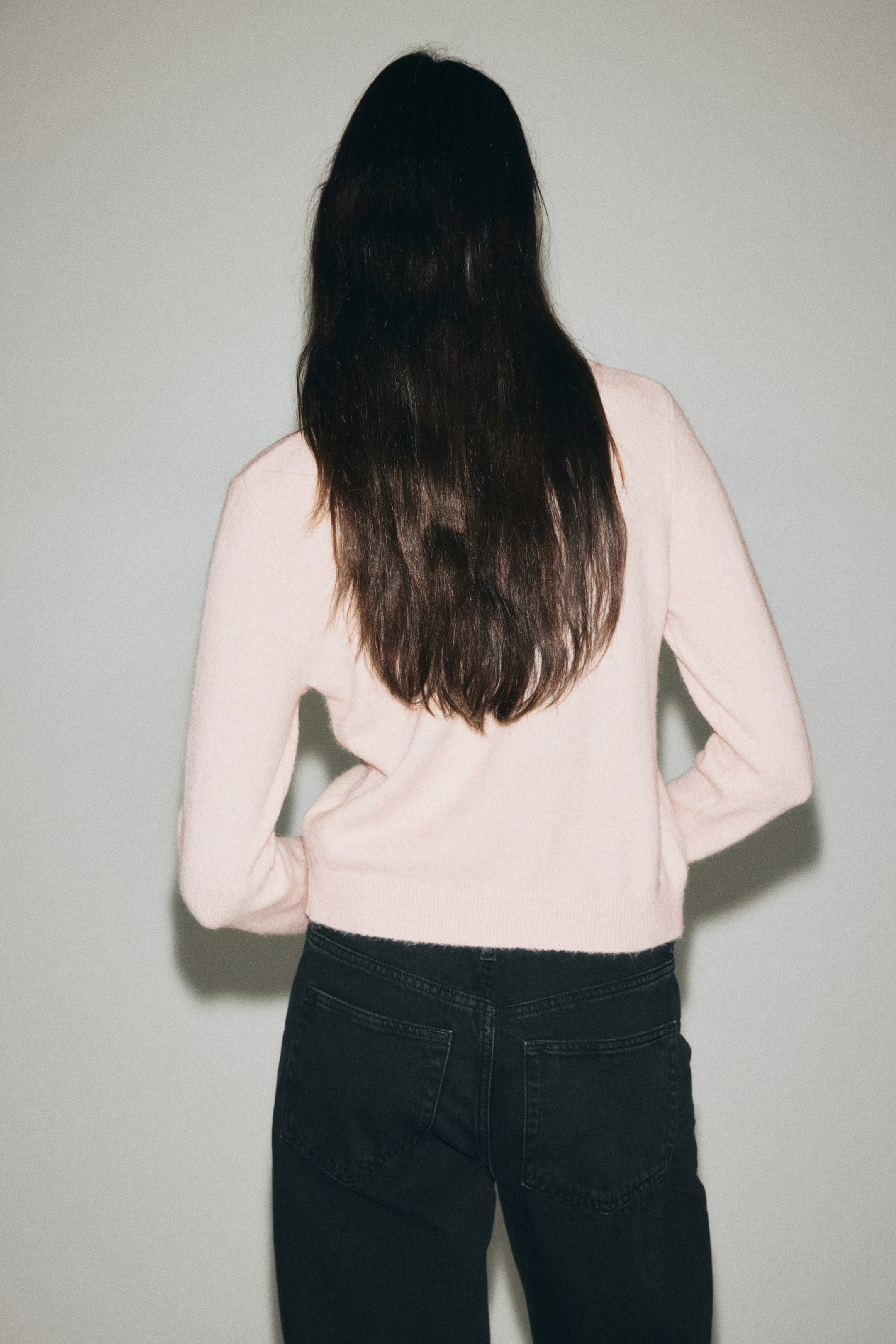 View larger image: Frill-trimmed cardigan - Light pink - Ladies | H&M GB 3