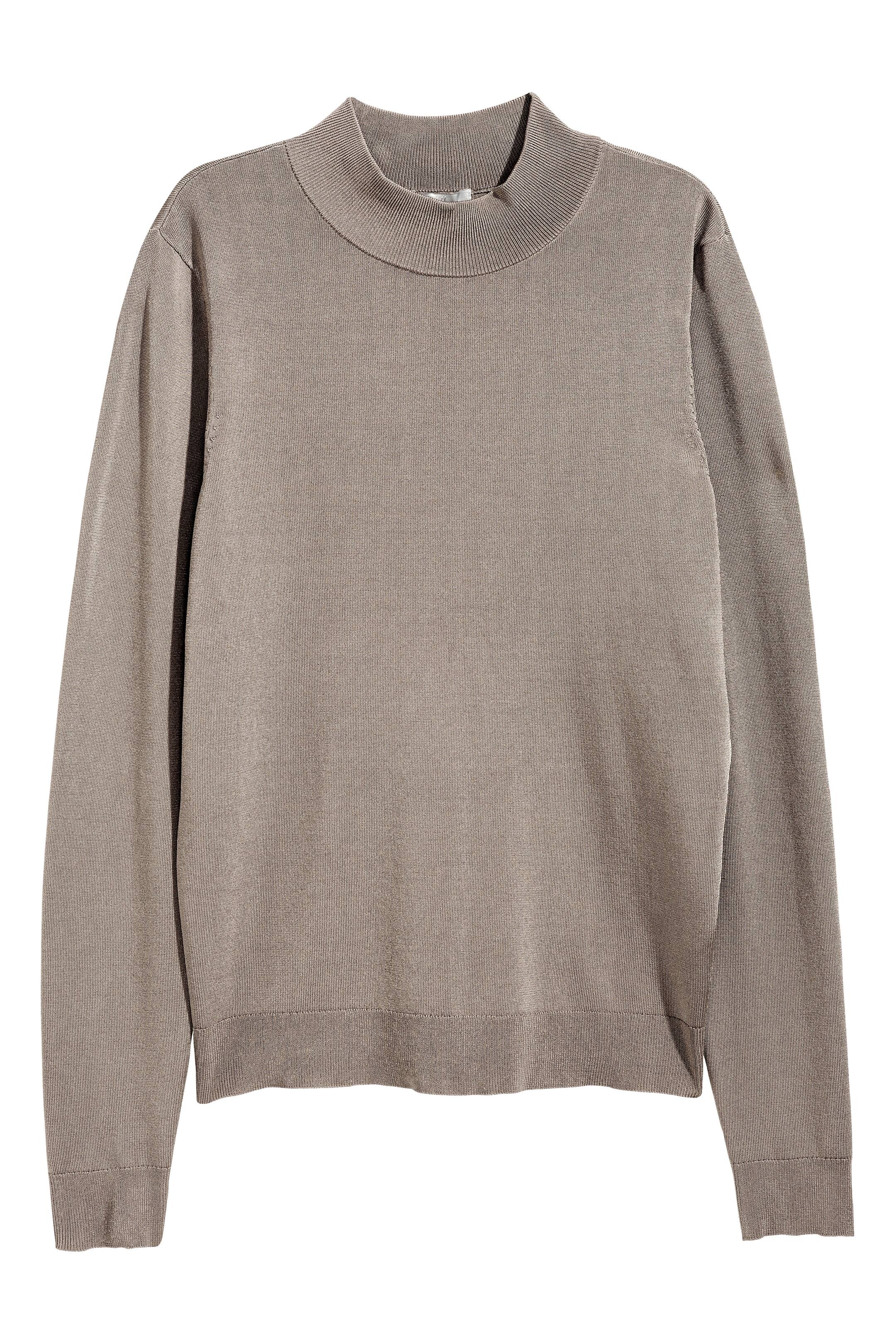 View larger image: Fine-knit polo-neck jumper - Mole - Ladies | H&M GB 1