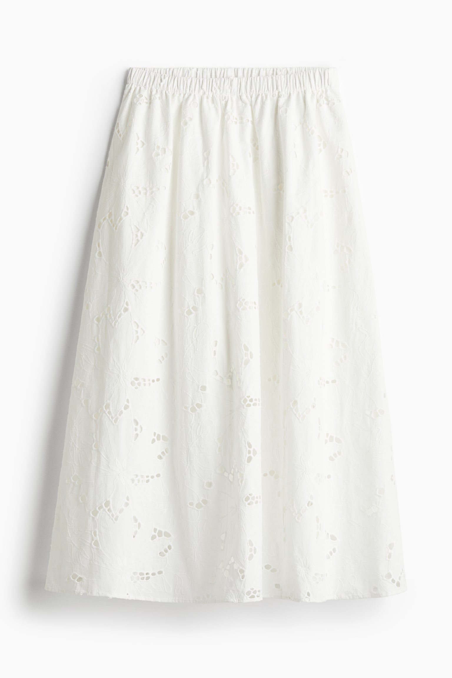 Broderie anglaise skirt - White - 2