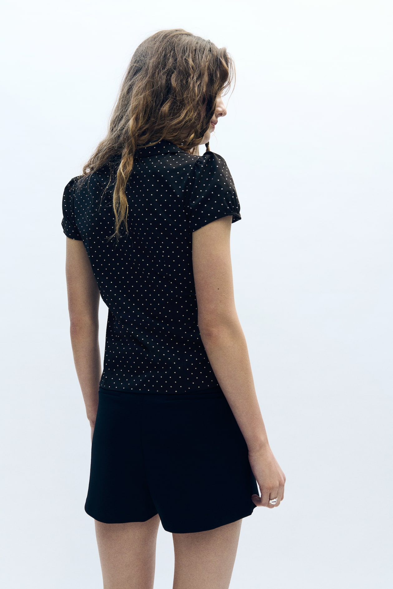 Button-Front Top with Collar - image 2