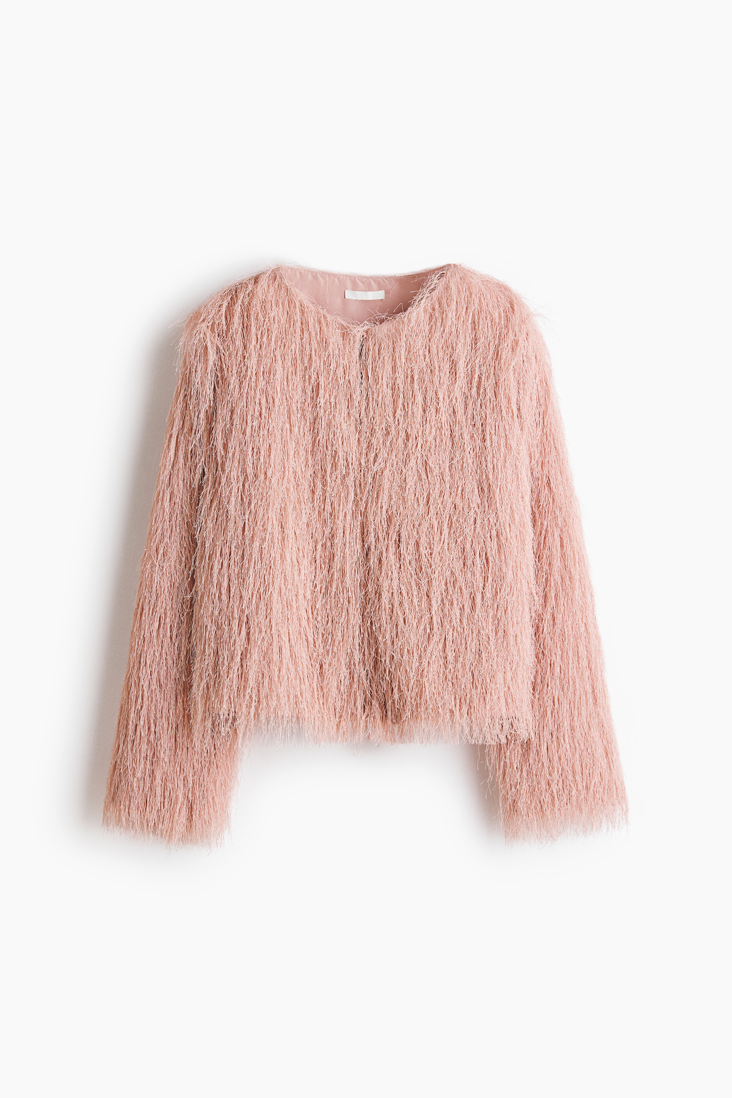 Fringed Jacket - Dusty pink/Cream
