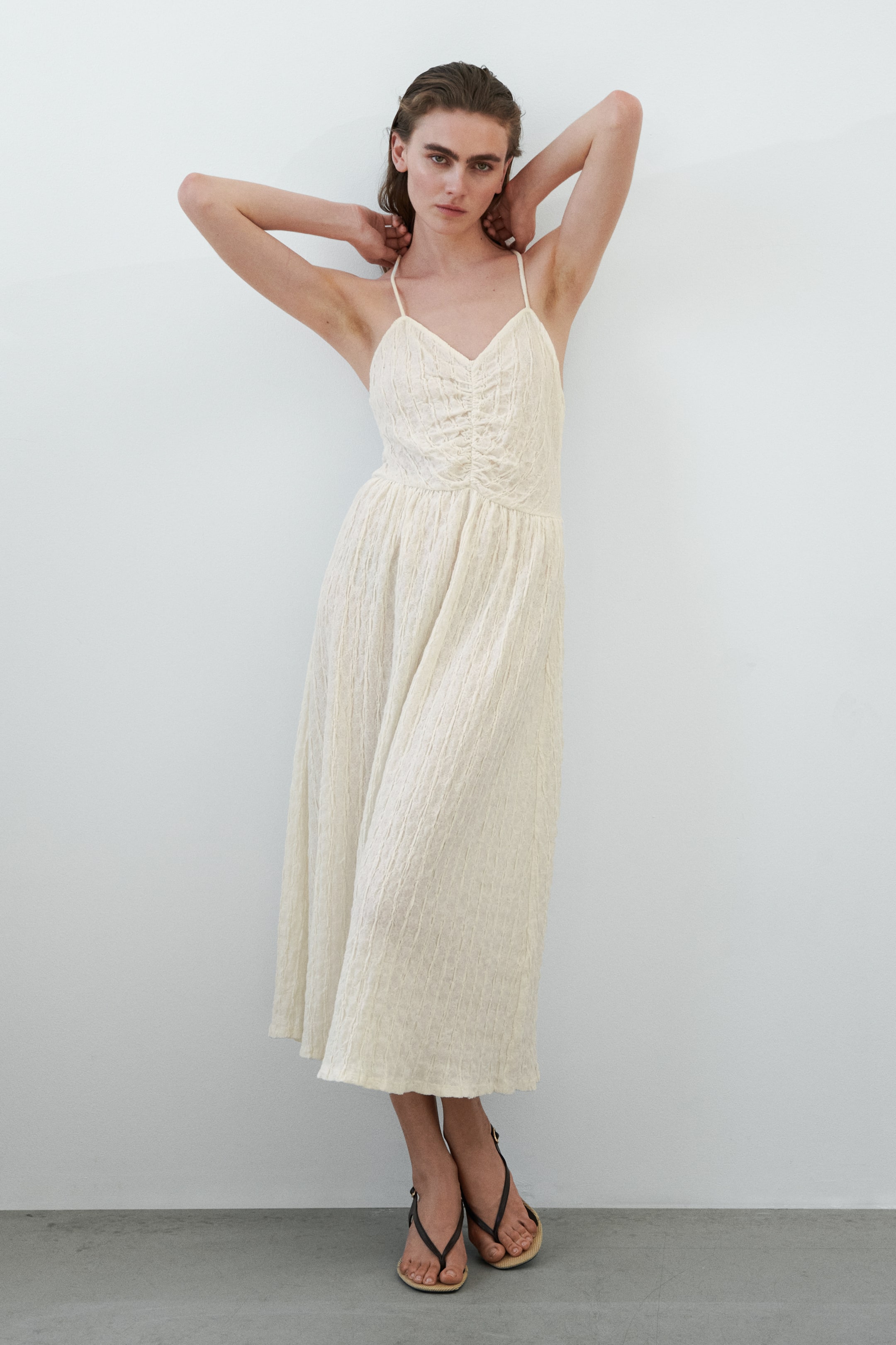 Crinkled Strappy Dress
