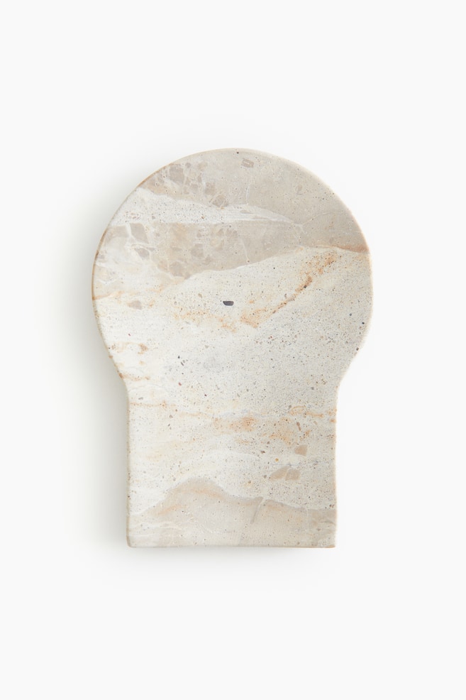 Repose-cuillère en marbre - Beige clair/marbré - 1