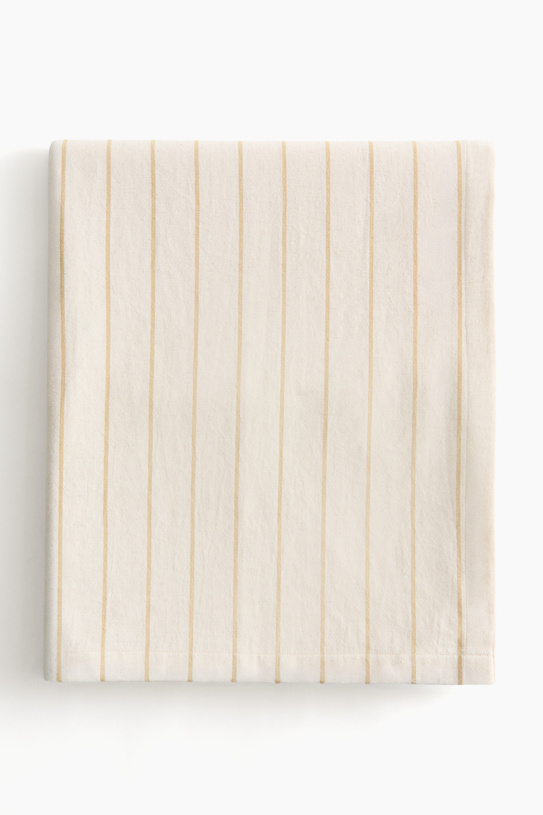 View larger image: Patterned linen-blend tablecloth - Cream/Dusty yellow striped - Home All | H&M 1
