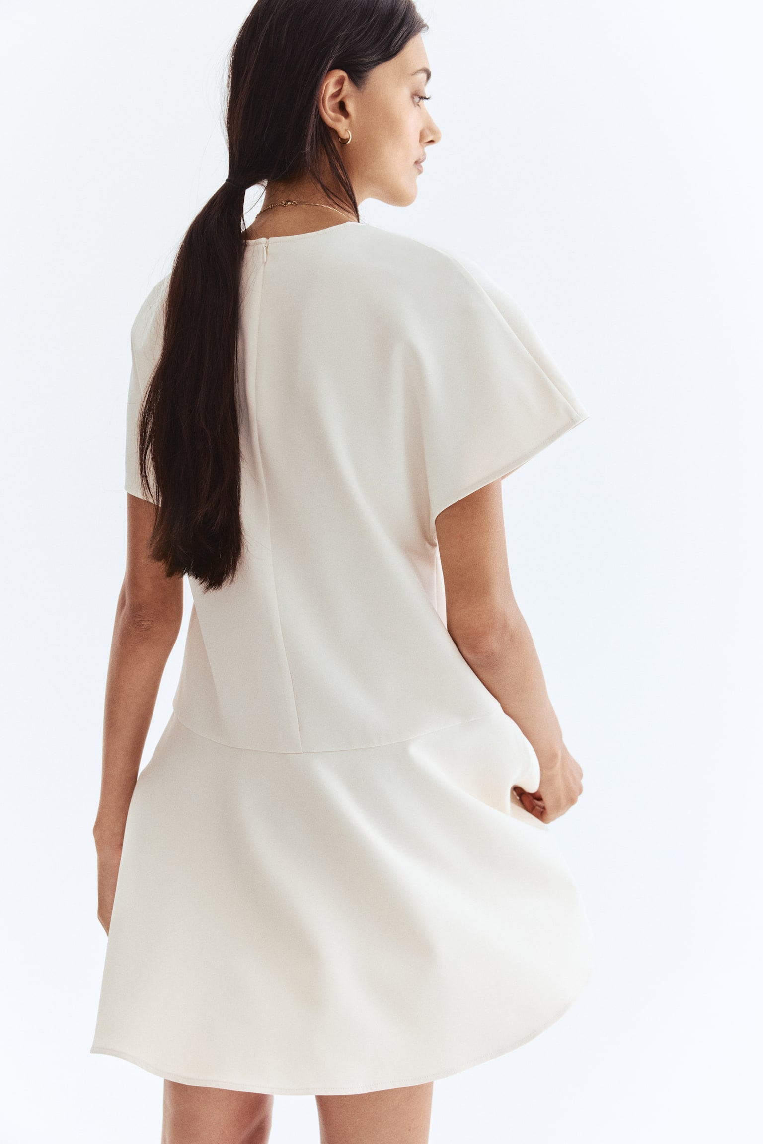 Váy tay cánh bướm - Màu kem/Màu đỏ/Màu đỏ rượu - 5