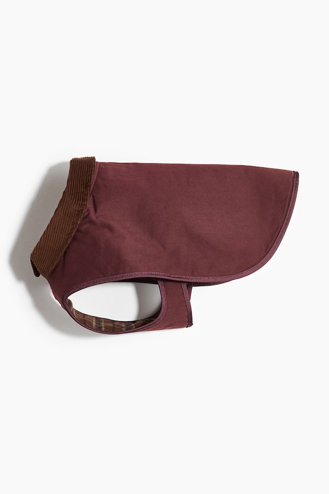 Manteau ciré pour chien - Rouge rouille/marron/Vert kaki foncé - 1