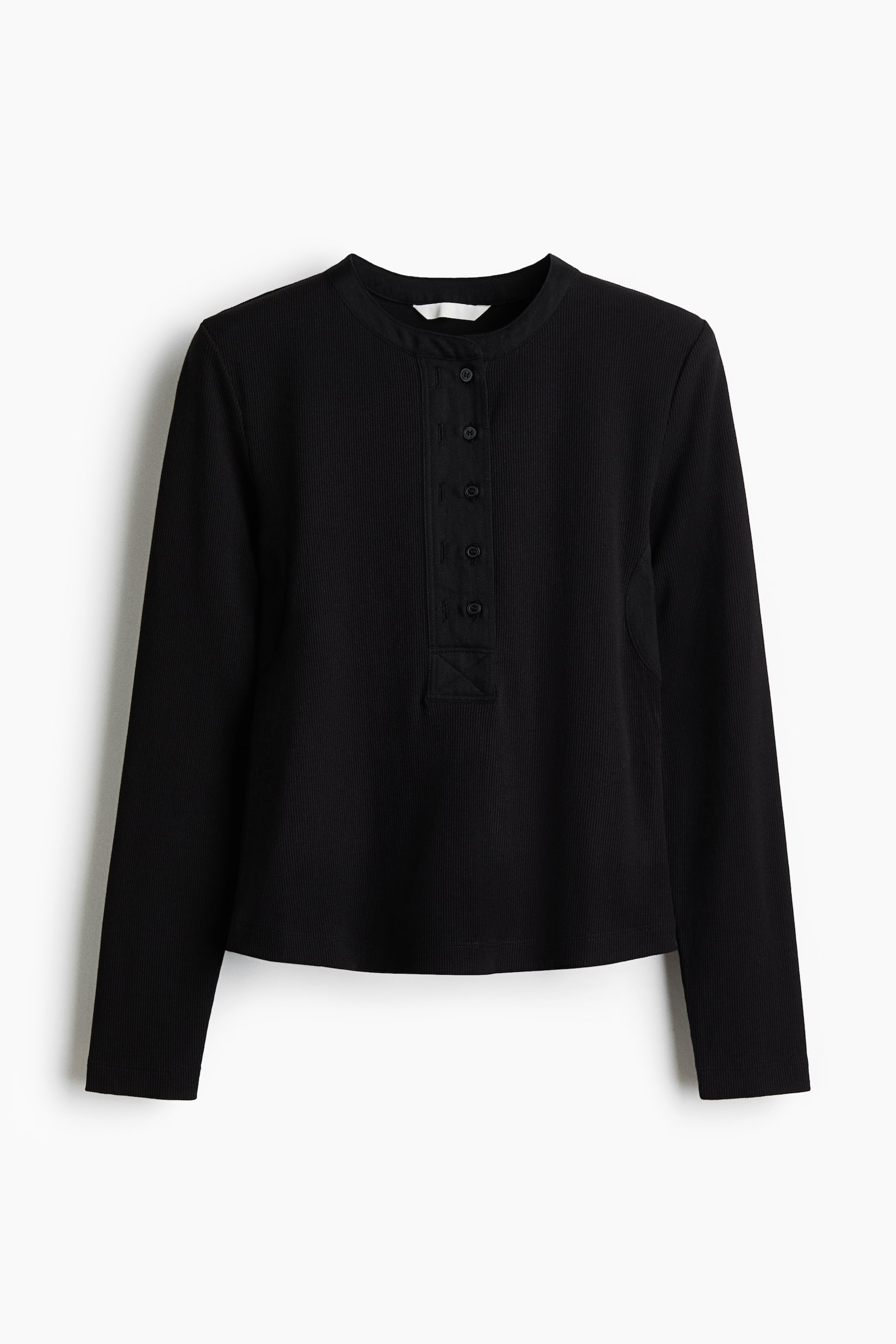 リブニットトップス - ブラック/グレーメランジ/ライトダスティグリーン - 2