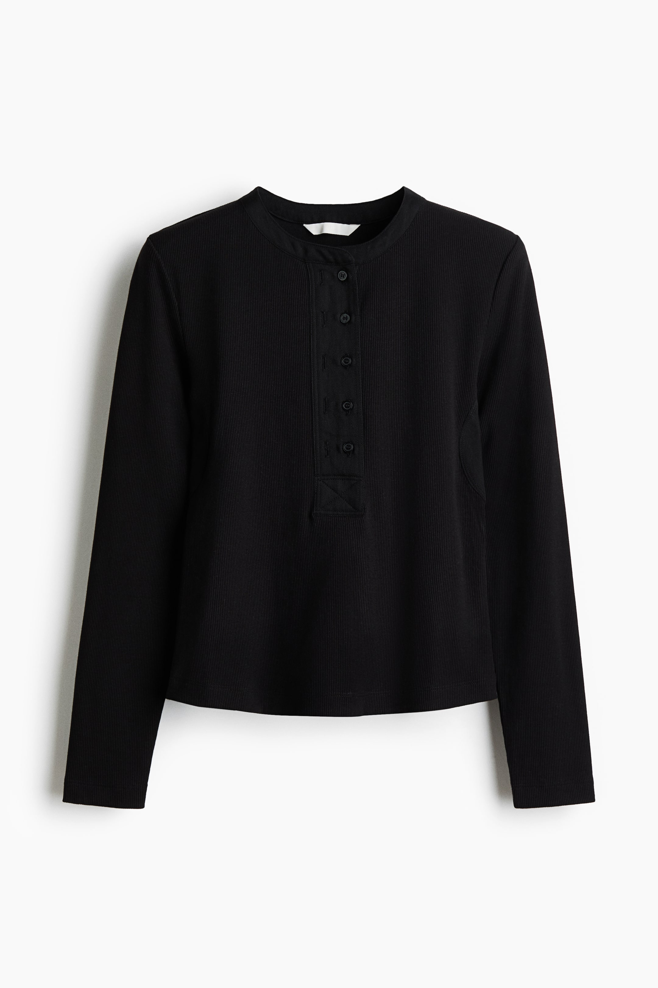 이미지 확대 보기: Rib-knit top - 블랙 - 여성 | H&M KR 5