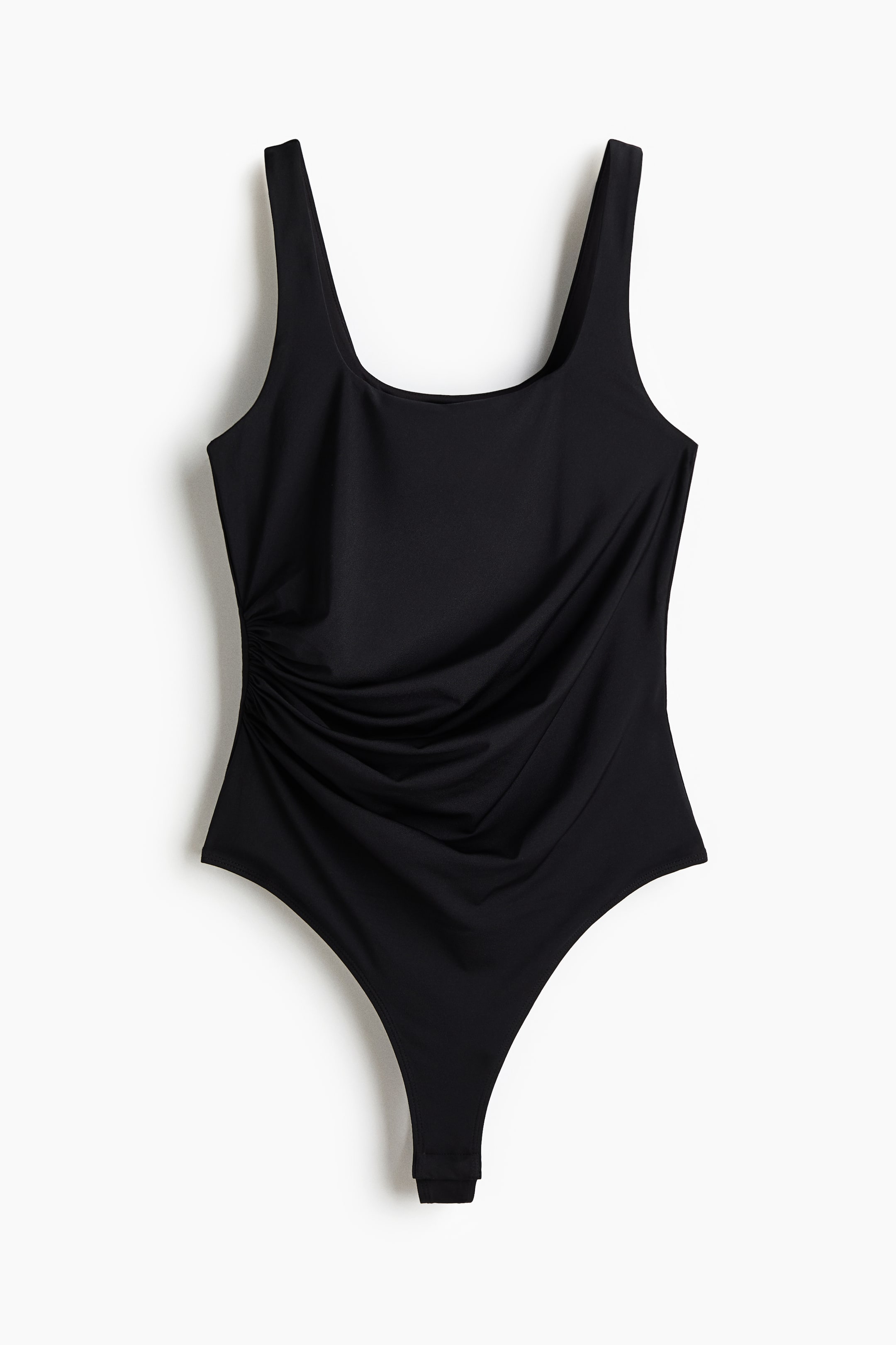 View larger image: Draped G-string Bodysuit - Black - Ladies | H&M AU 5