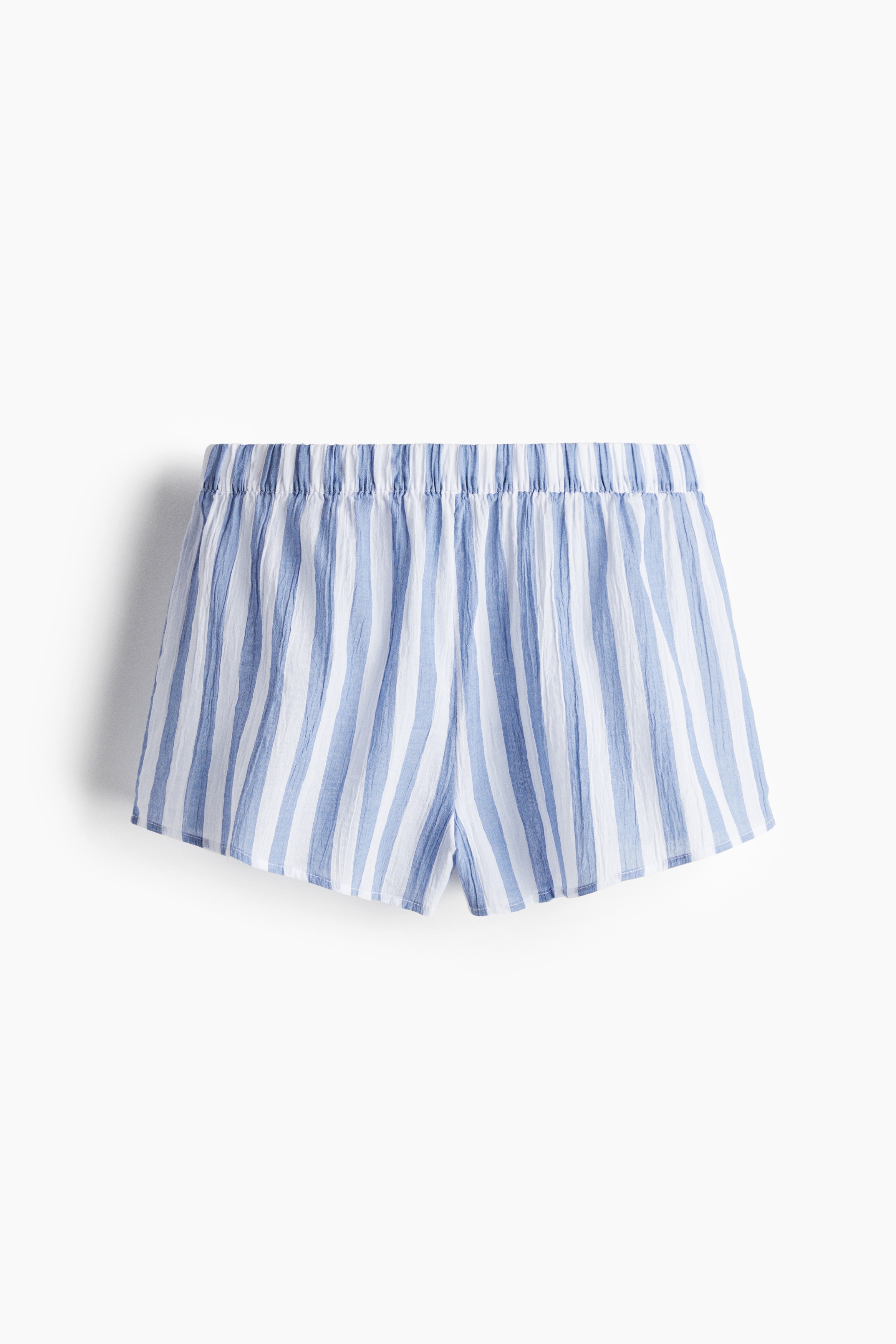 Cotton Beach Shorts - Blue/white striped