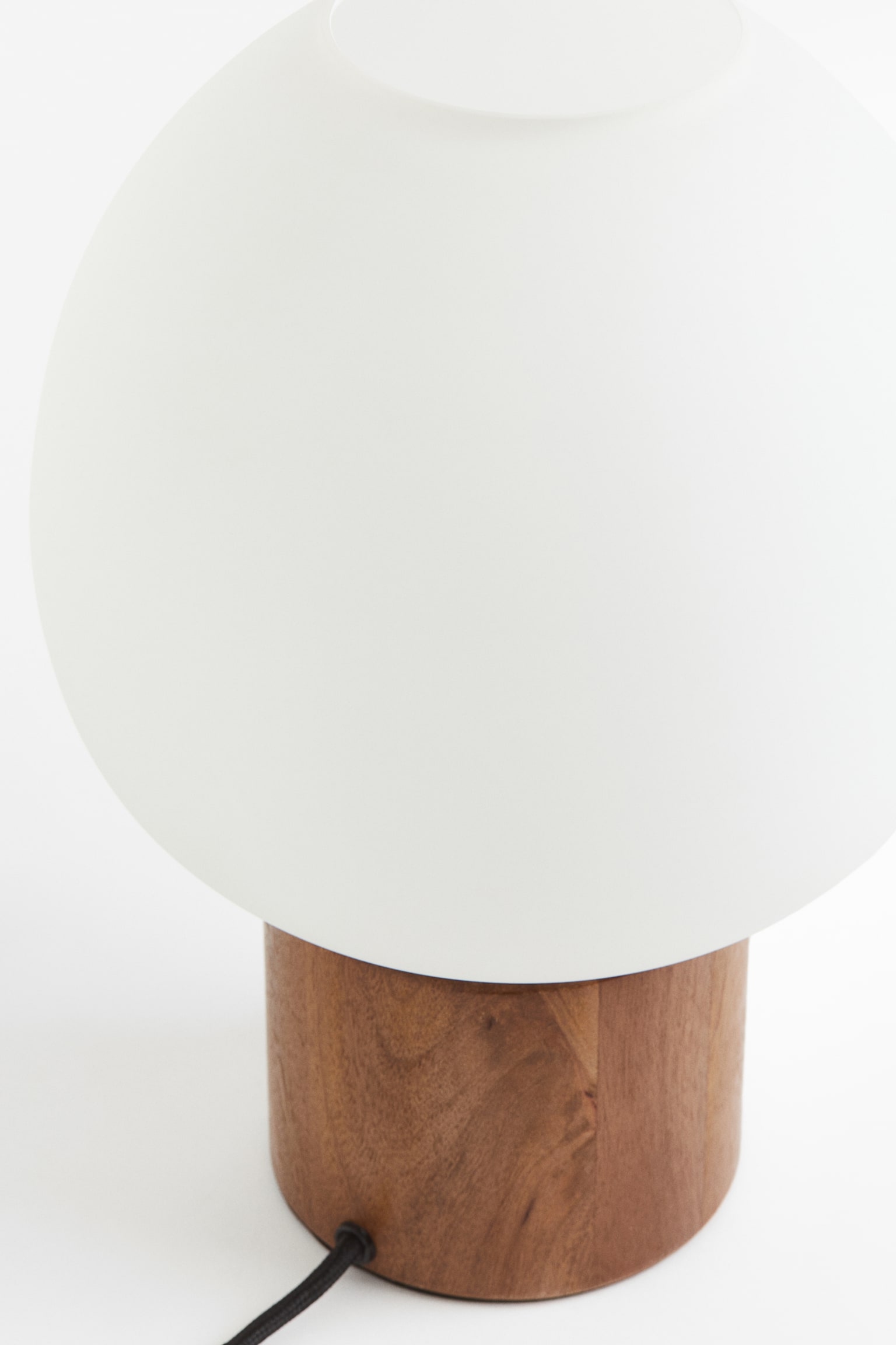 Table lamp in wood and glass - Brown/White - 3