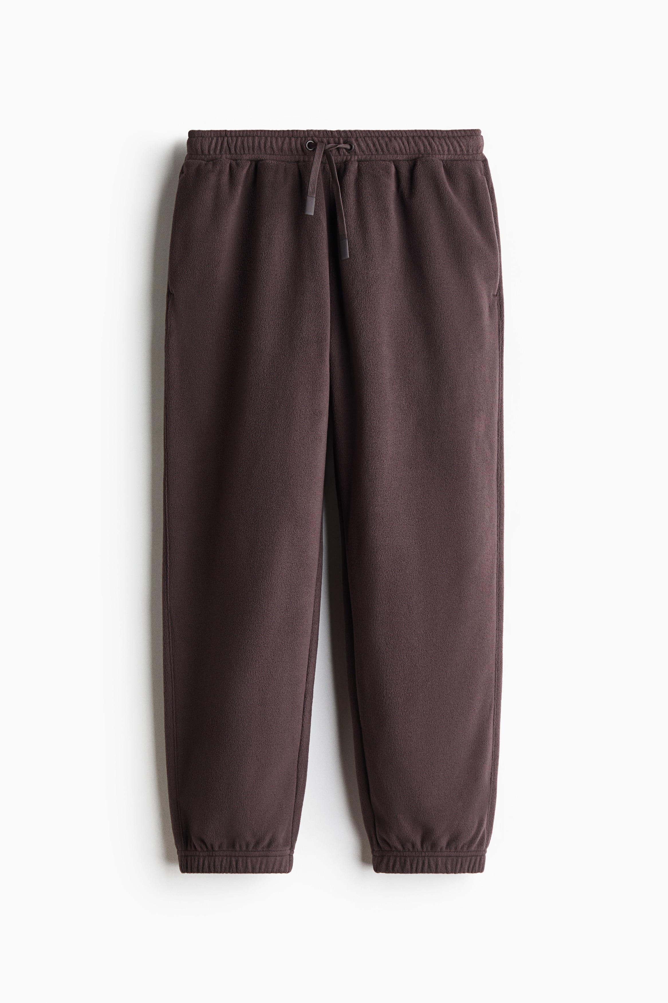 Pantalon jogger de sport en polaire - Taupe foncé/Noir