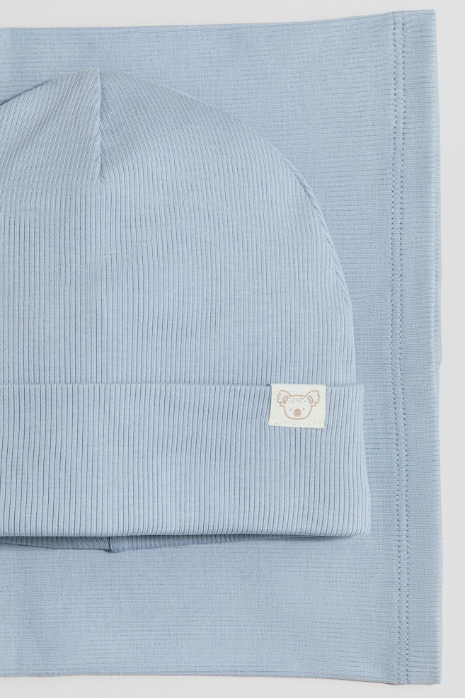 2-piece jersey set - Light blue/Beige/Light pink - 2