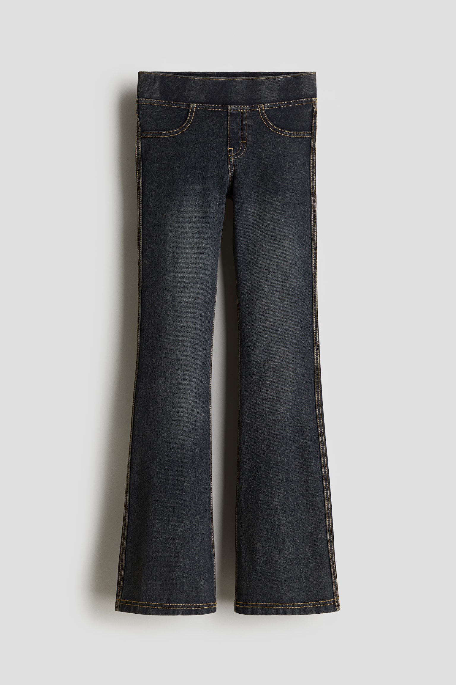 Flared jersey trousers - Dark grey/Denim blue/Dark denim blue/Denim blue/Light denim grey/Pale denim blue/Black - 1