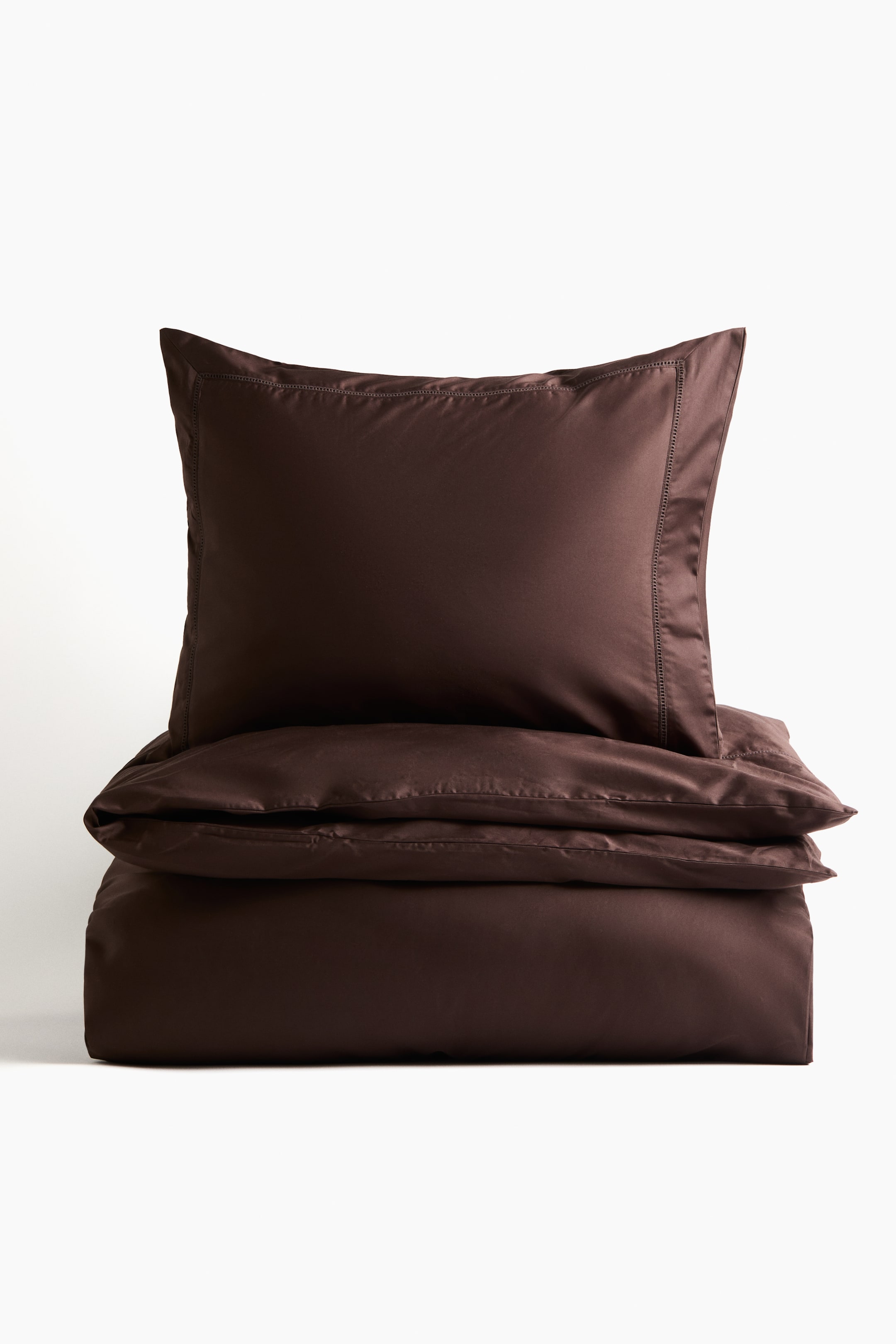 View larger image: Egyptian Cotton Twin Duvet Cover Set - Dark brown - Home All | H&M US 2