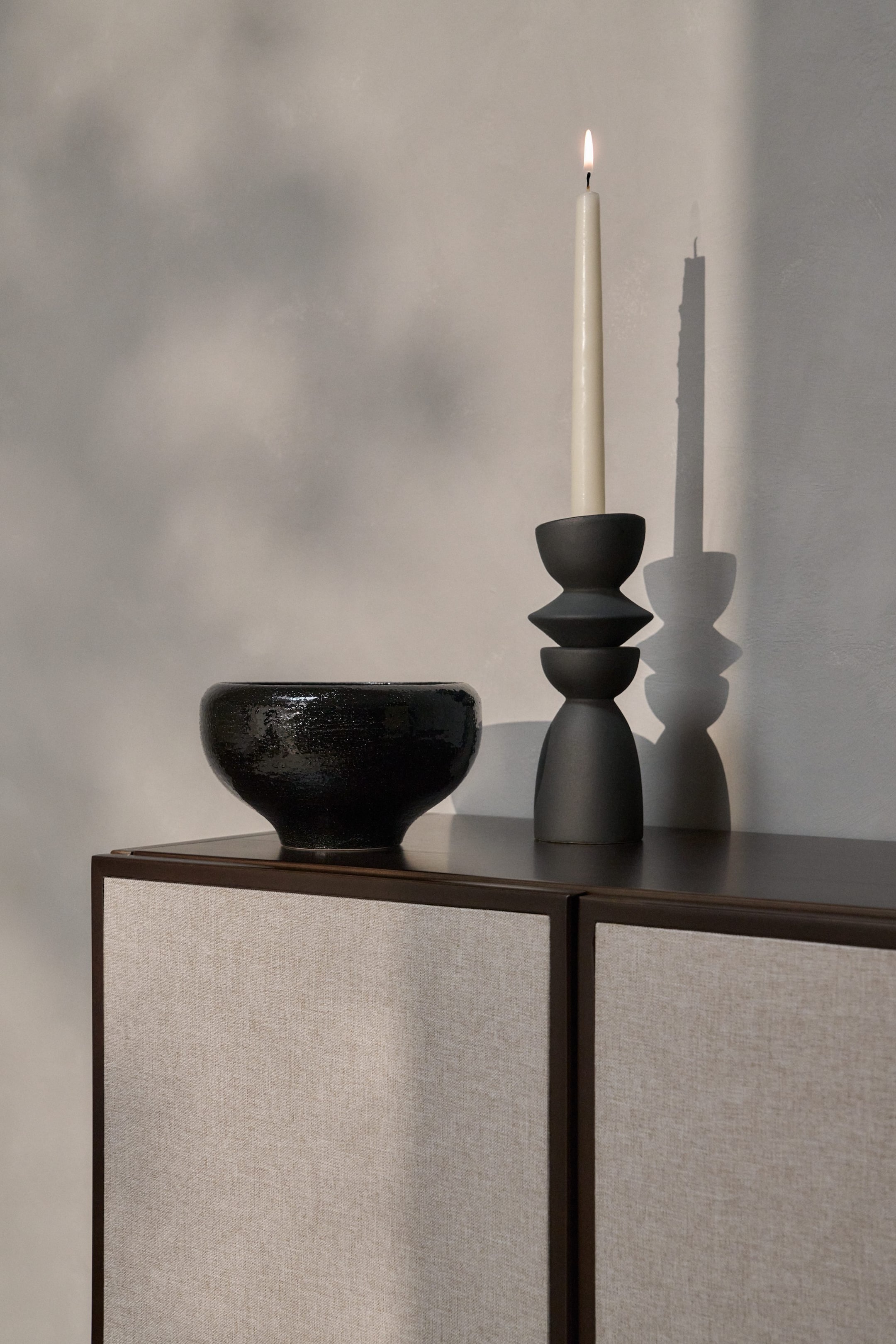 Stoneware Candleholder