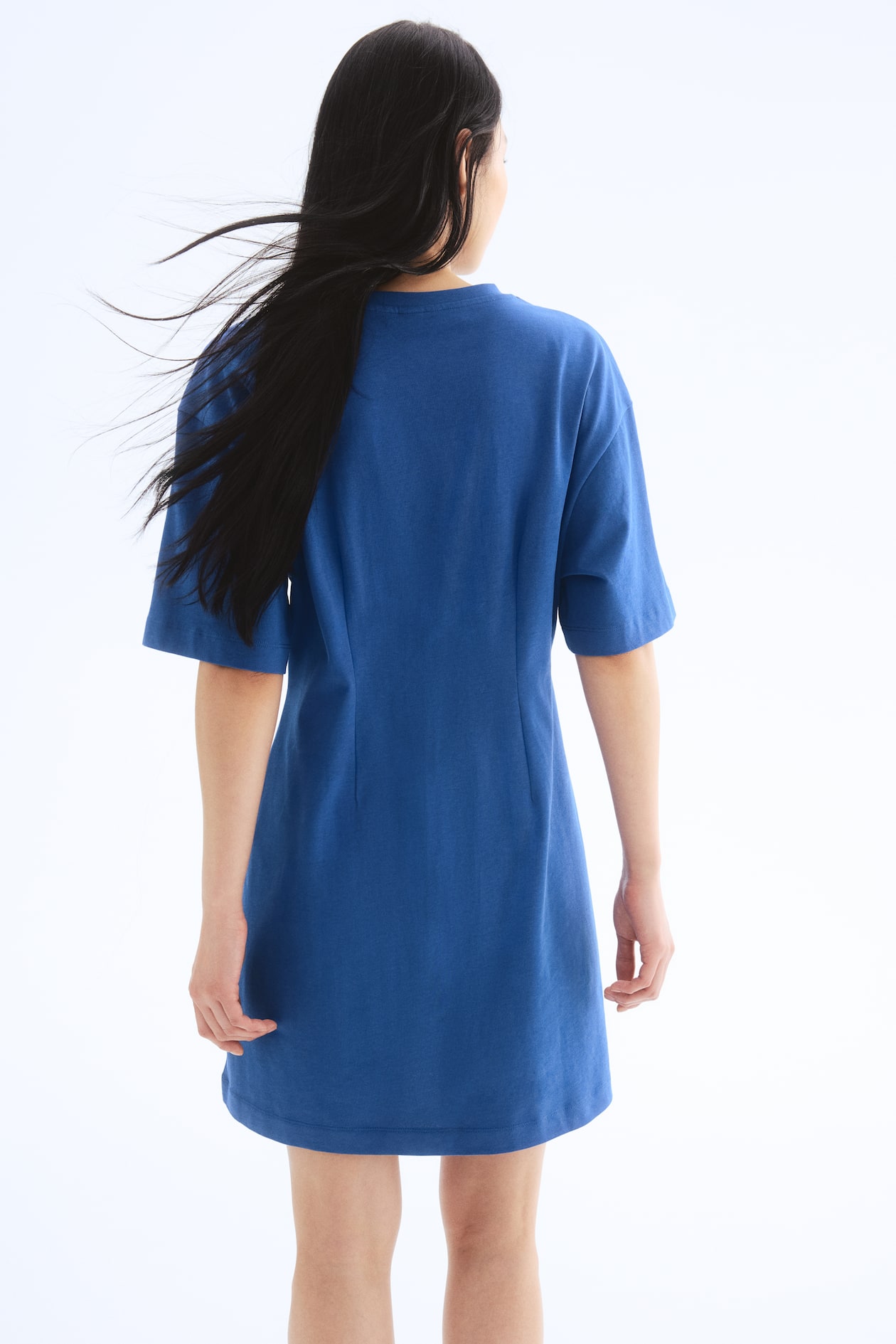 h&m cotton t shirt dress Women's Black Cotton T-Shirt Dress