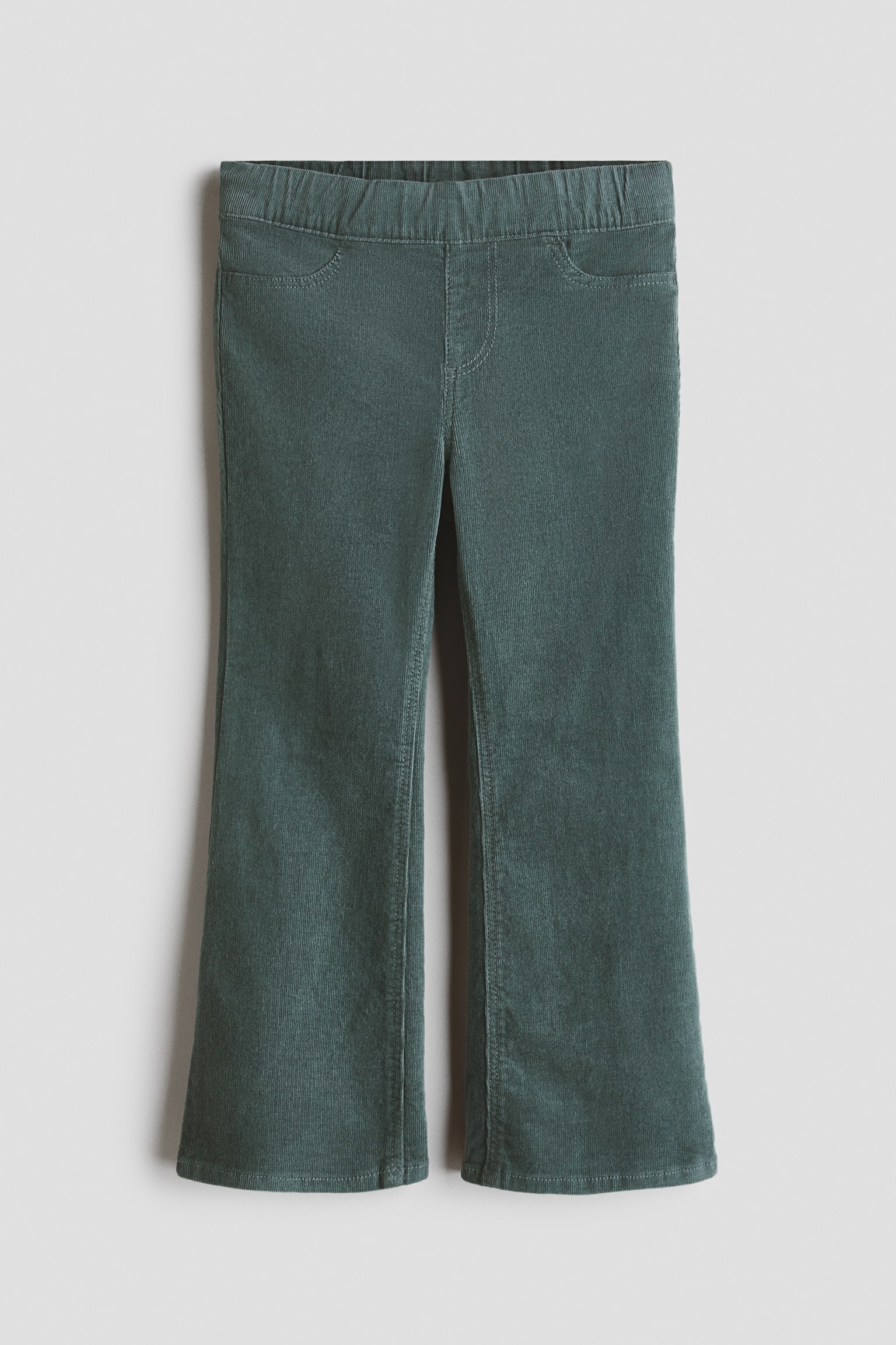 Ausgestellte Treggings aus Cord - Mattgrün/Heidelila/Schwarz/Beige/Schwarz/Rosa/Mattgrün