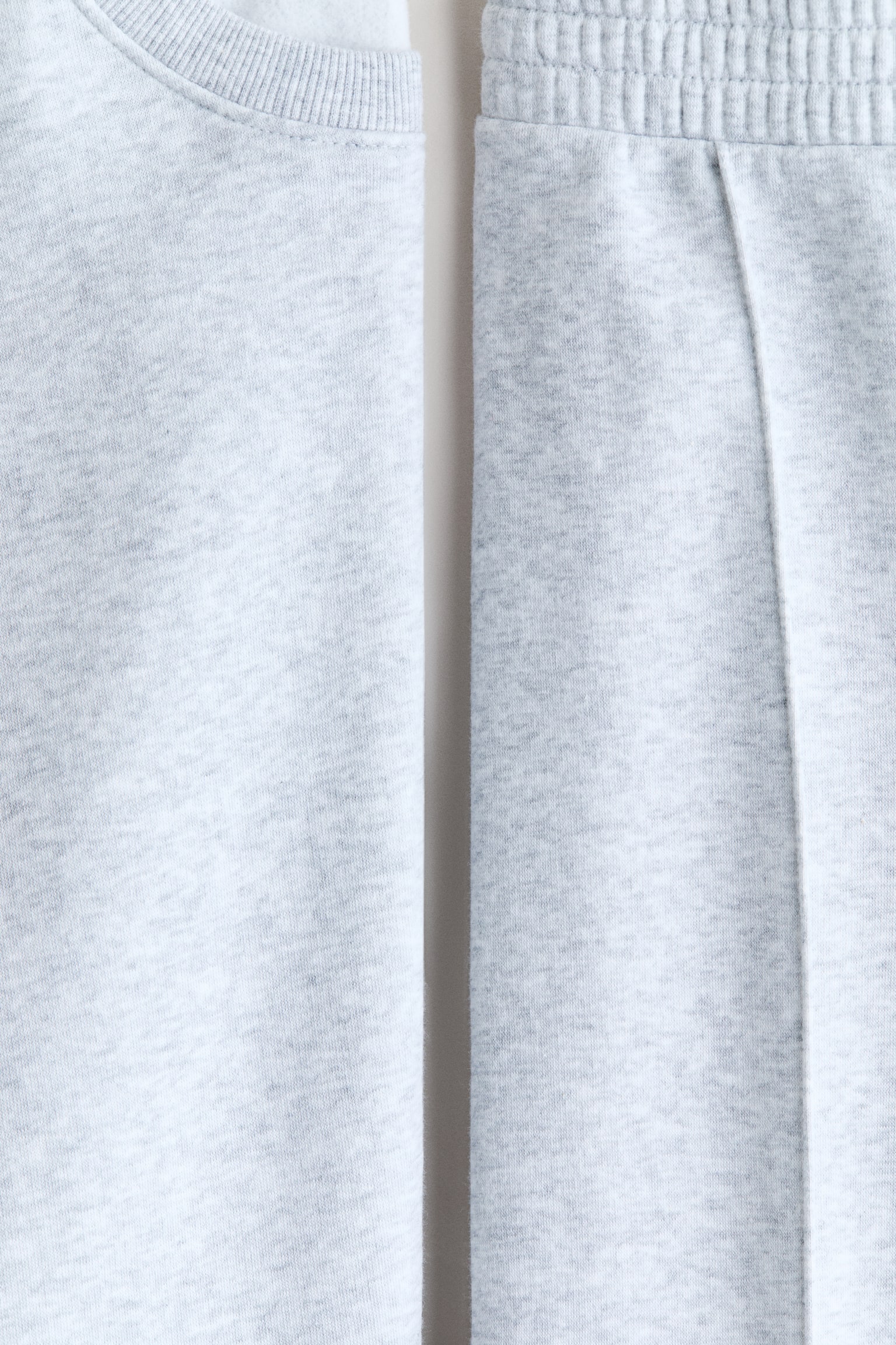 2-piece sweatshirt set - Grigio chiaro mélange/Grigio/Crema - 2