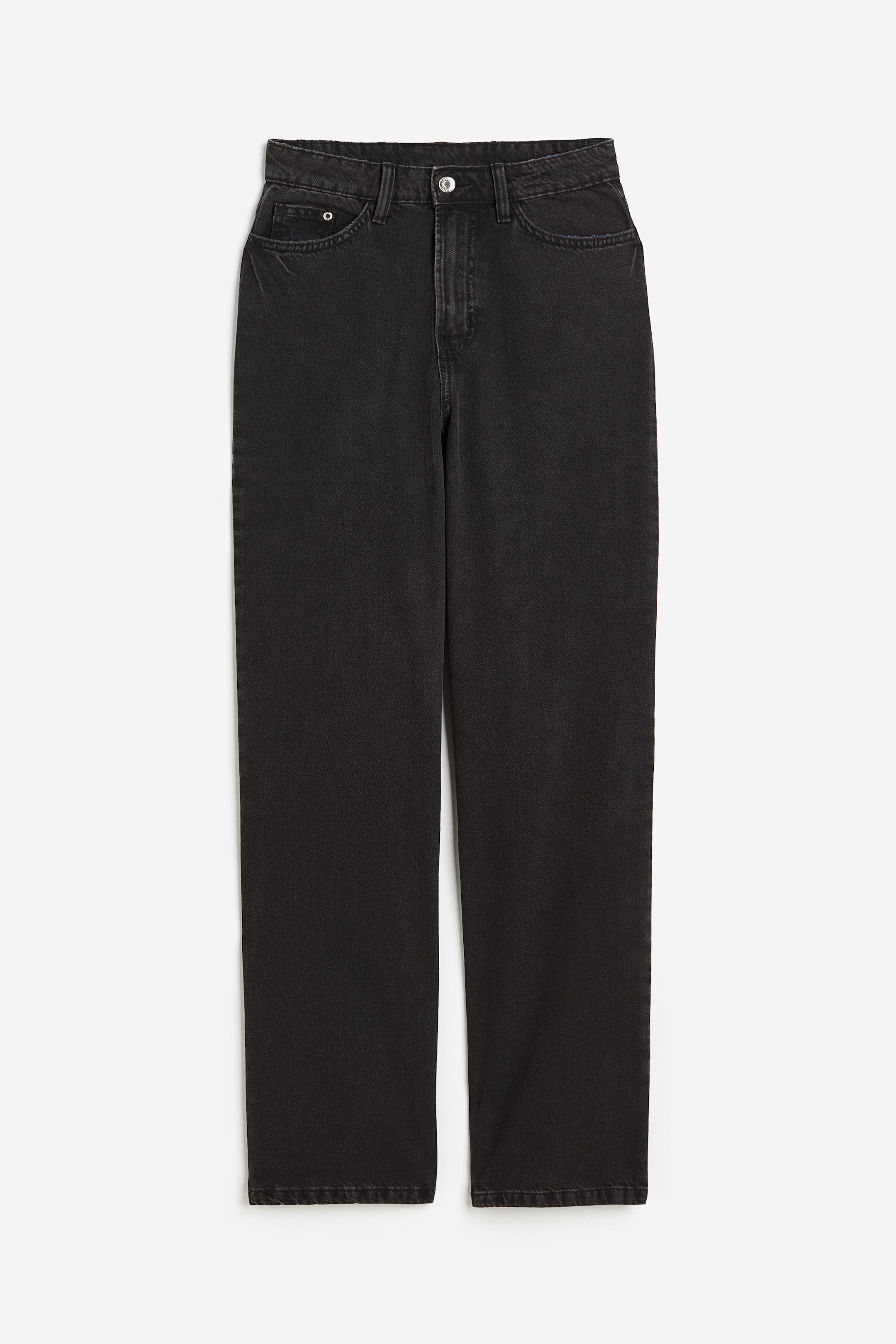 Wide Ultra High Jeans - Ultra high waist - Long - Black - Ladies | H&M US