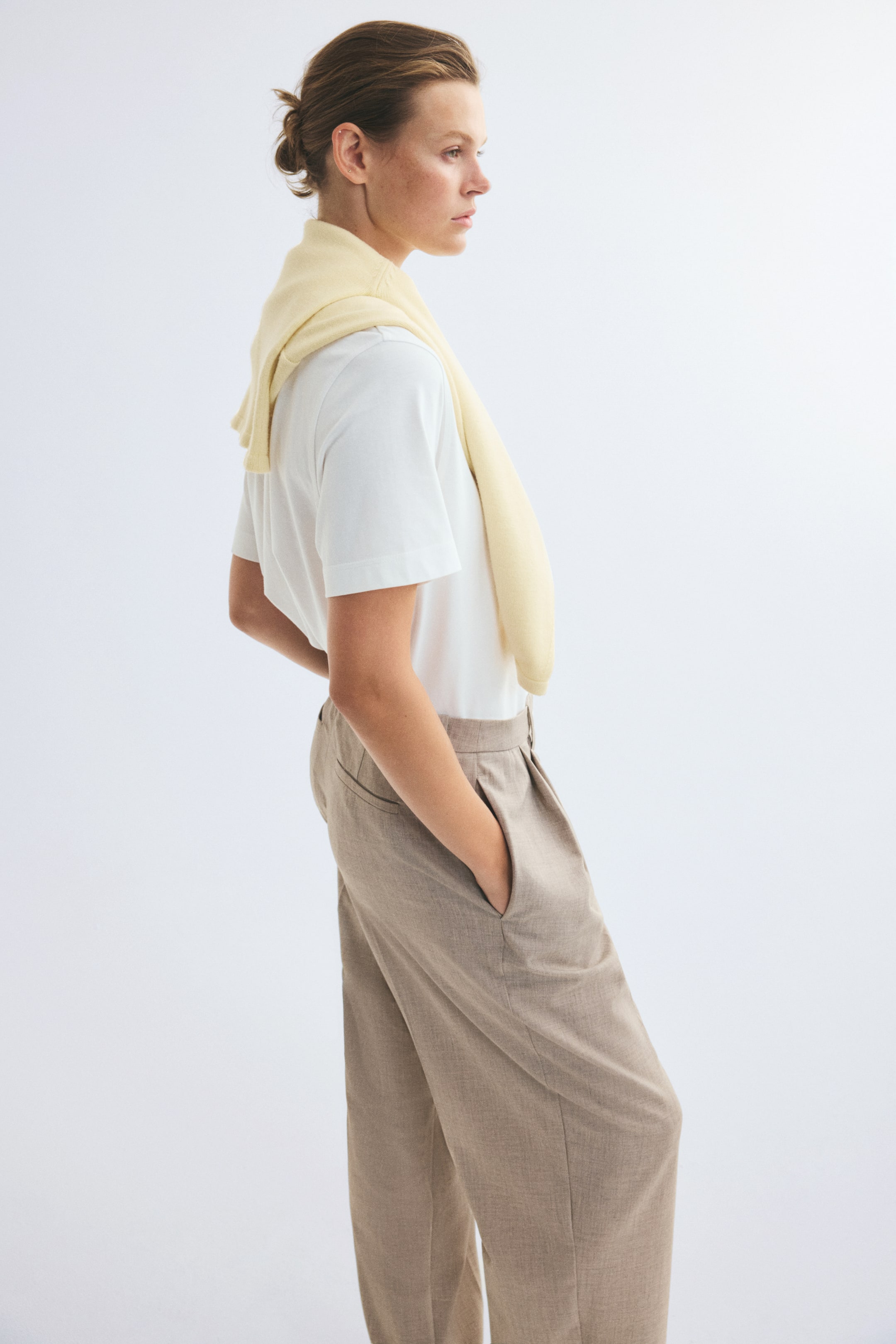 Barrel-Leg Dress Pants