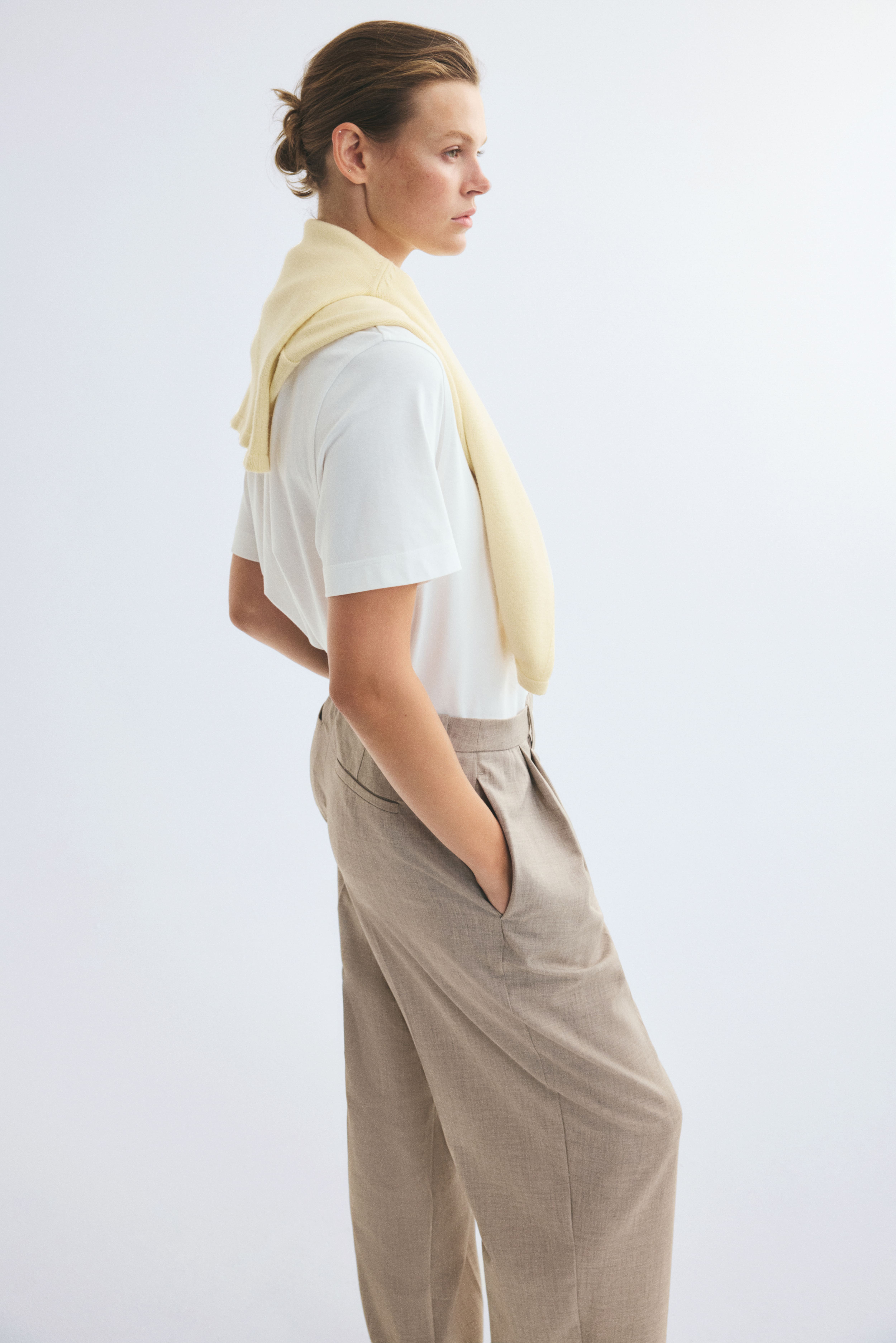 Barrel-Leg Dress Pants