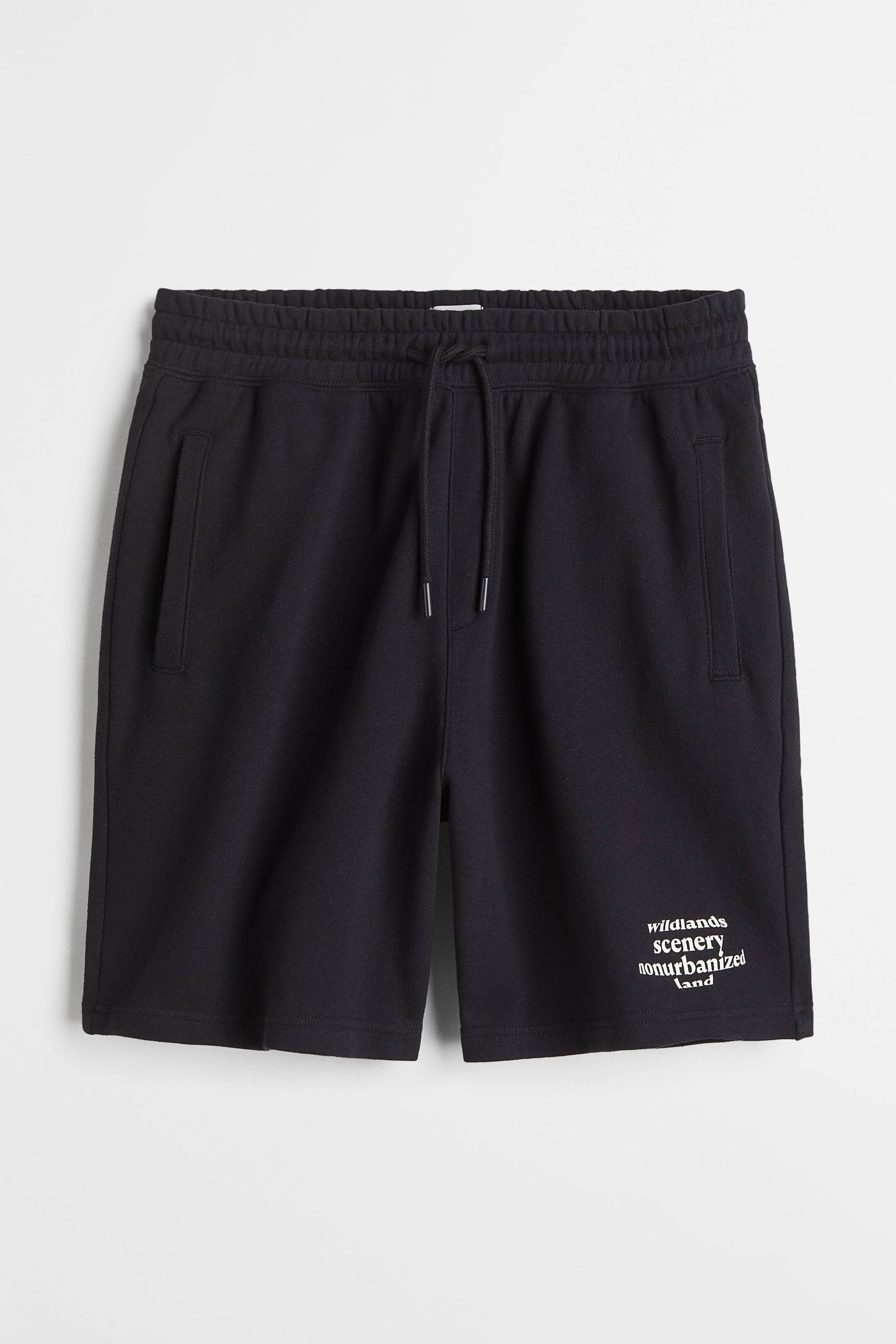 查看大圖: 休閒剪裁圖案運動短褲 - 黑色/Wildlands - Men | H&M 1