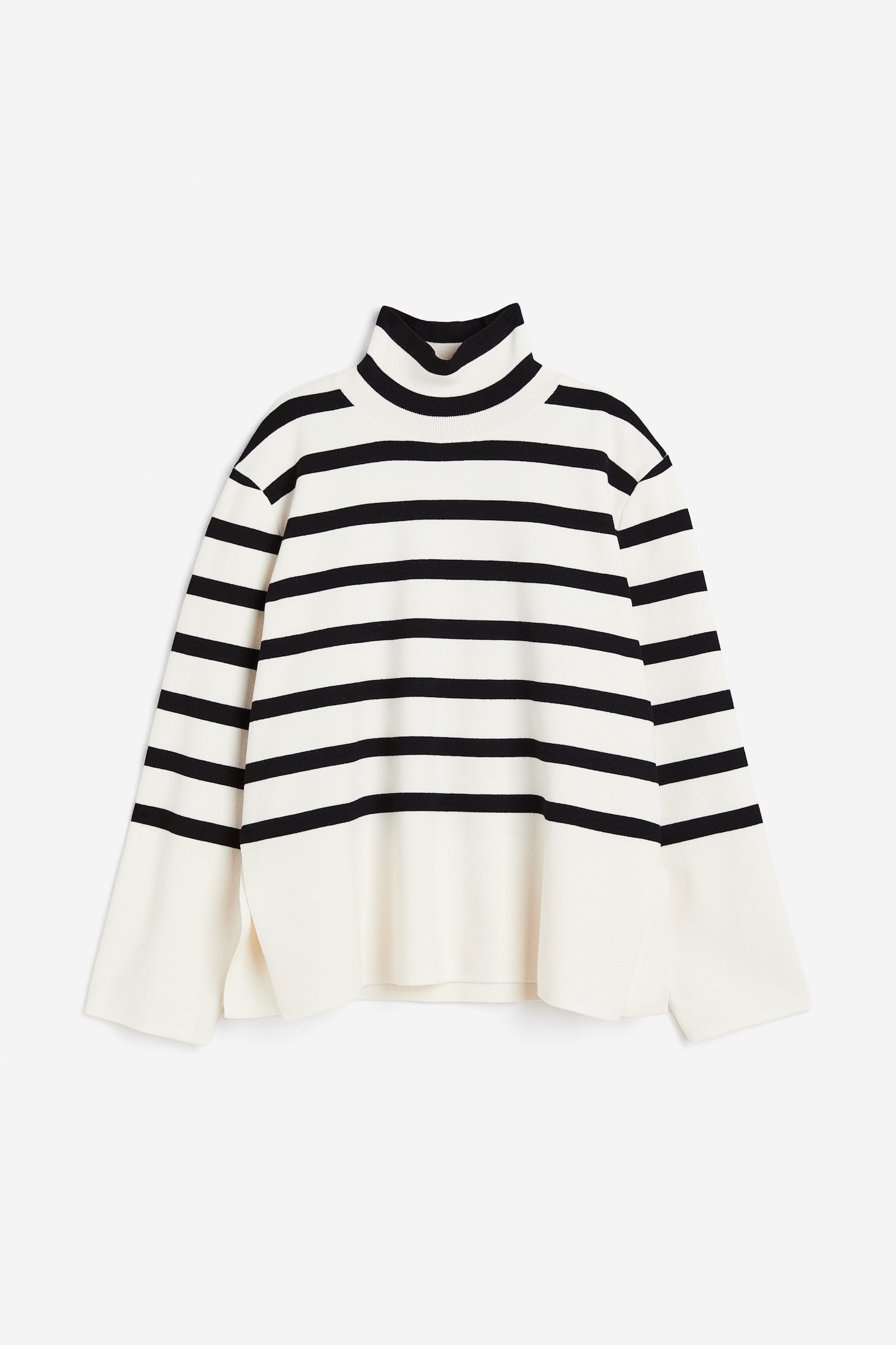 Turtleneck jumper - Cream/Striped/Navy blue/Cream striped/White/Beige striped - 2