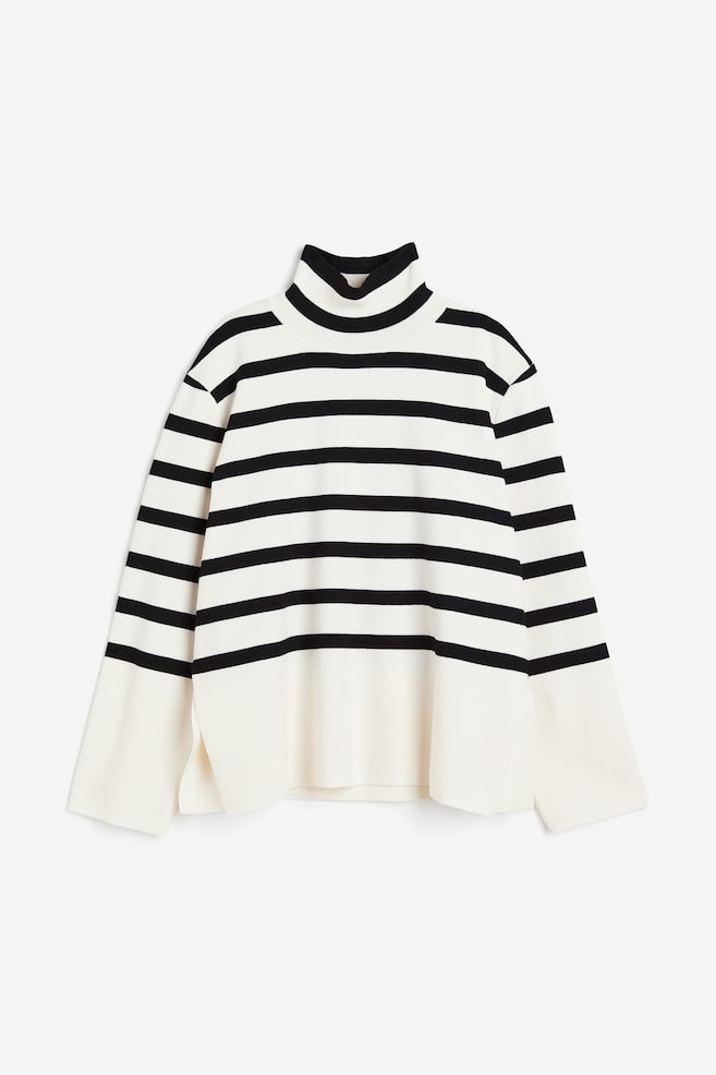Turtleneck jumper - Cream/Striped/Black/Striped/Natural white/Black striped - 2