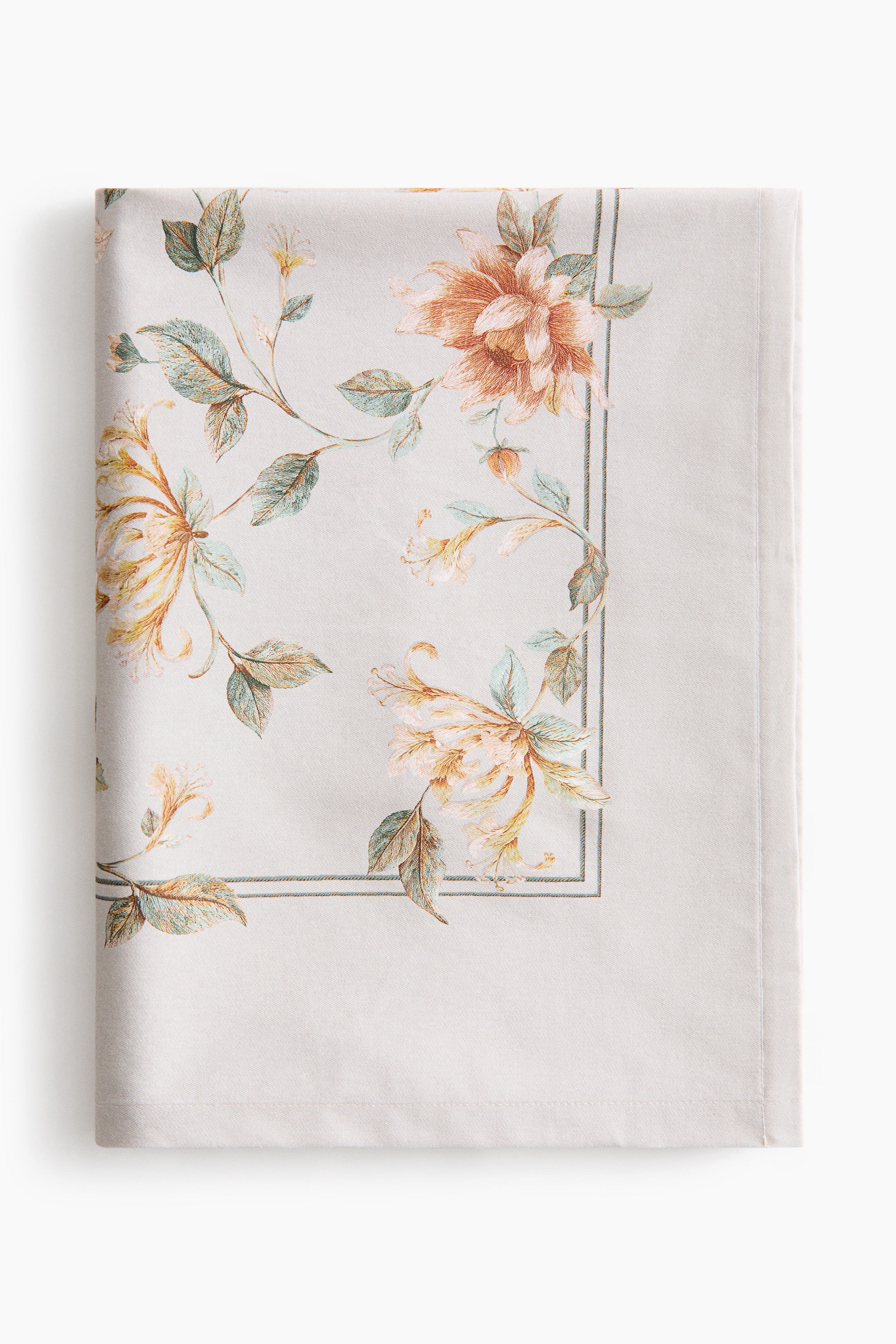 Nappe fleurie en twill de cotonModèle