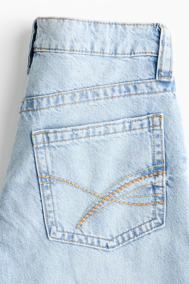 Baggy Wide Low Waist Jeans-Světlý denim blue - 5