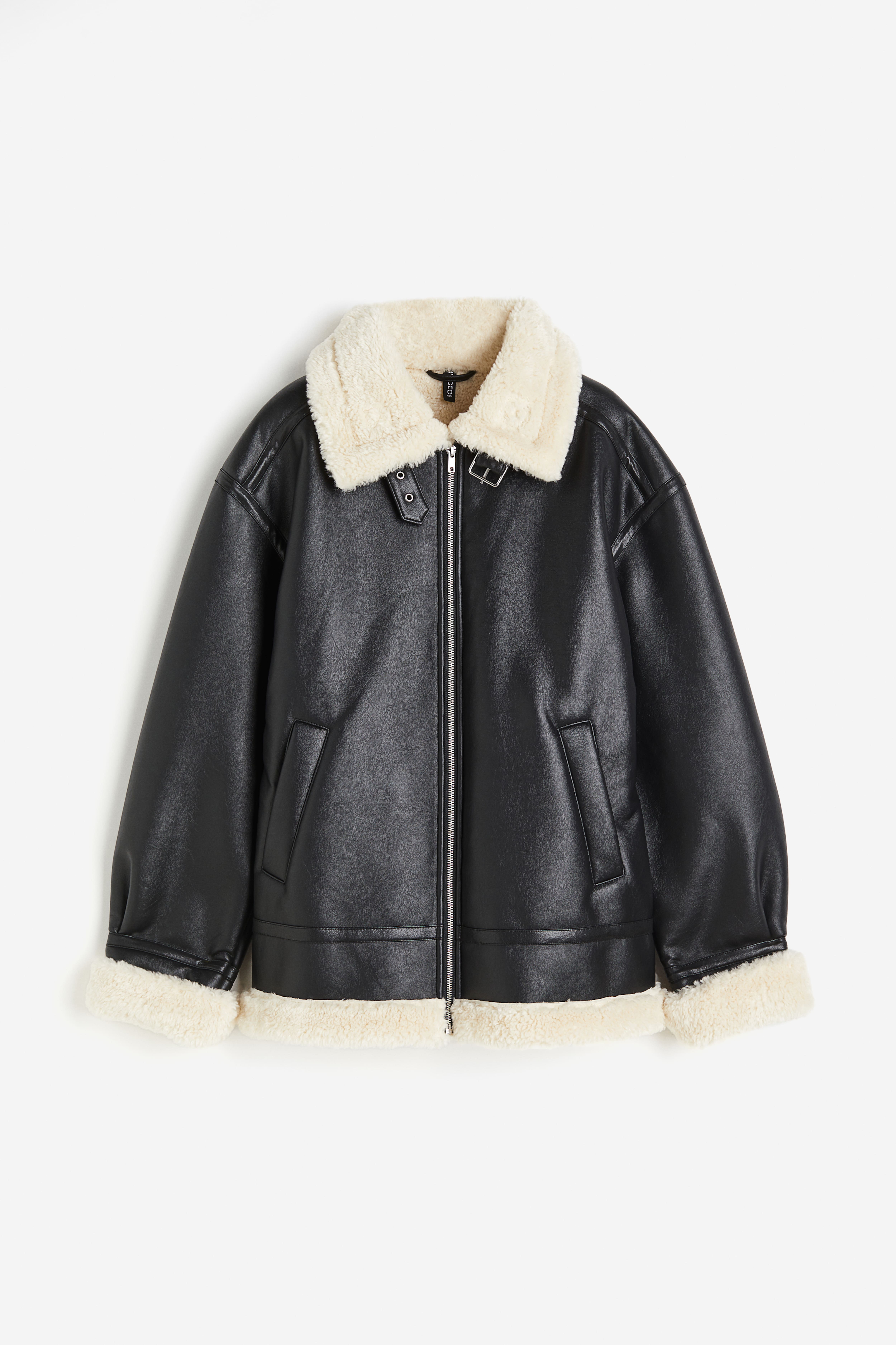 Oversized Teddy fleece lined Jacket