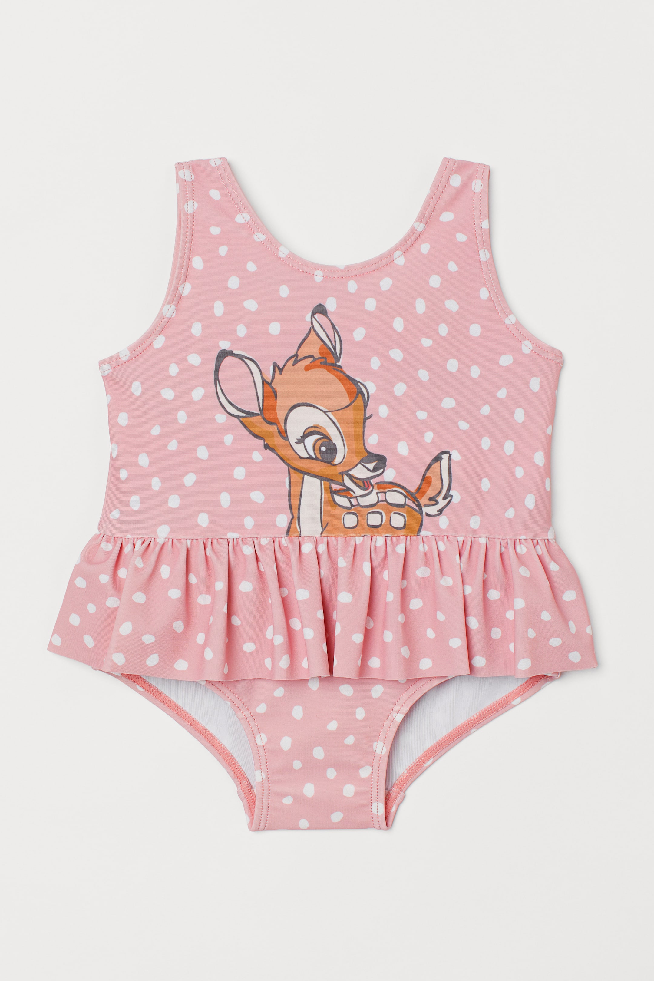 Xem ảnh lớn hơn: Áo bơi một mảnh viền nhún bèo - Màu hồng nhạt/Bambi - Kids | H&M VN 1