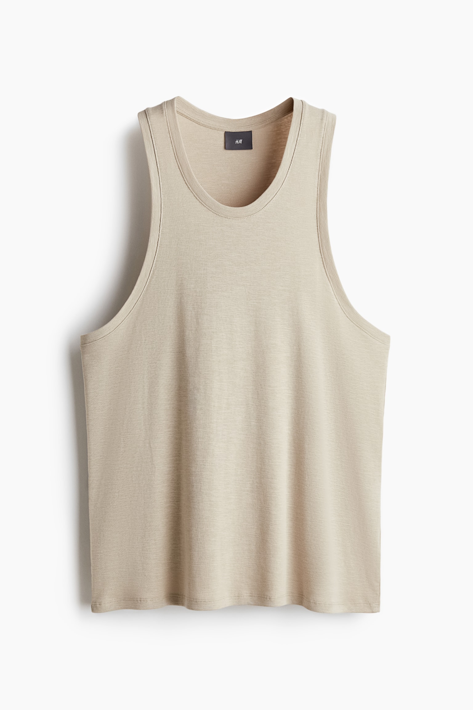 Pyjama vest top and shorts - Light beige/Black - 3