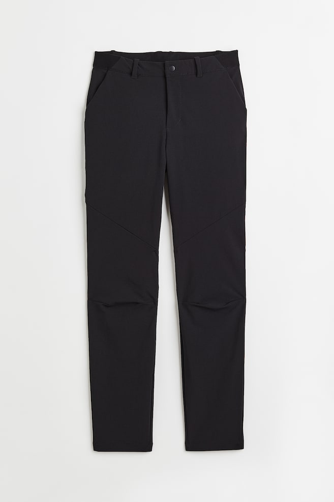 High-waisted outdoor trousers - Black - 1