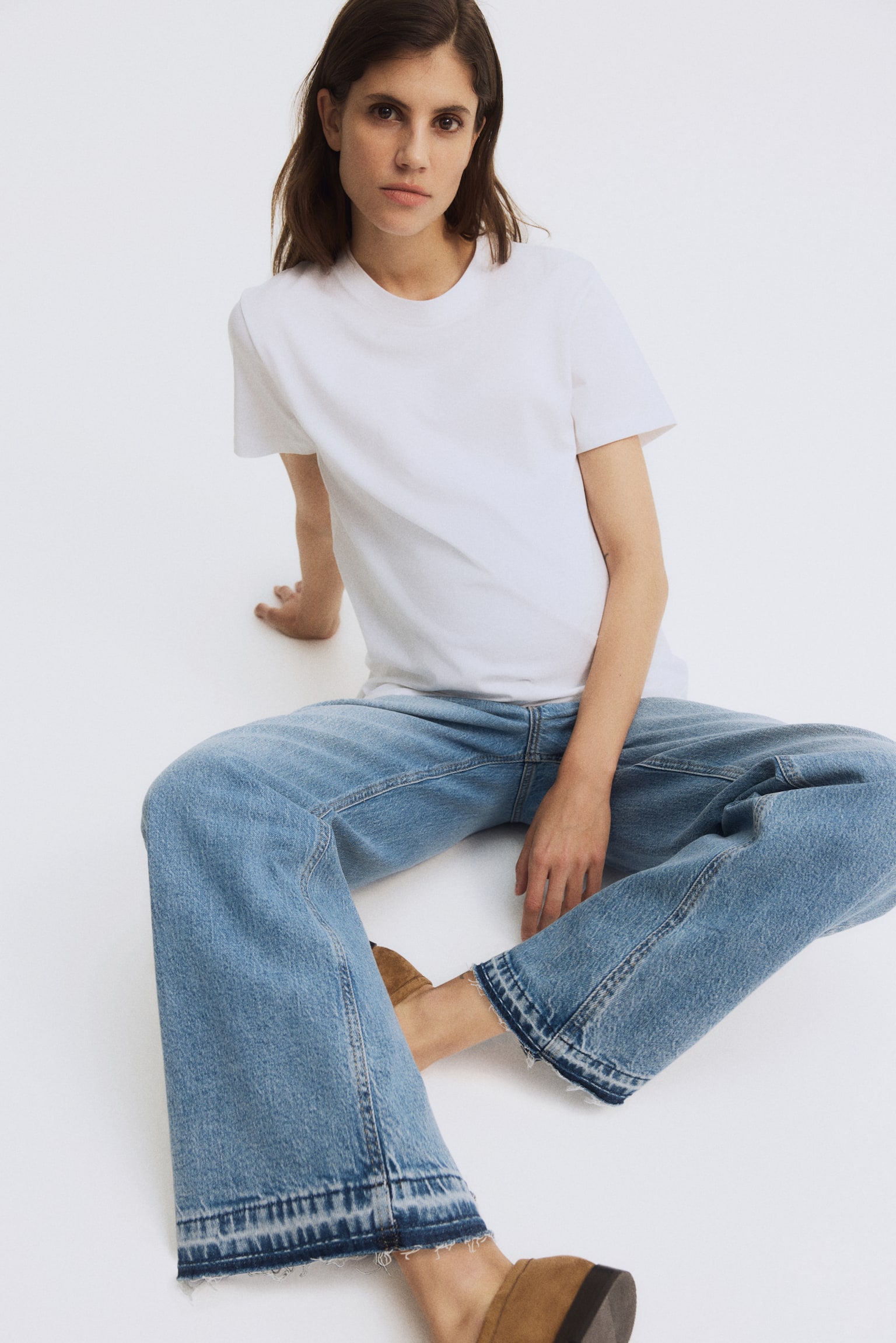 MAMA Bavlněné tričko - Bílá/Bílá/proužky námořnická modř/Černá - 6