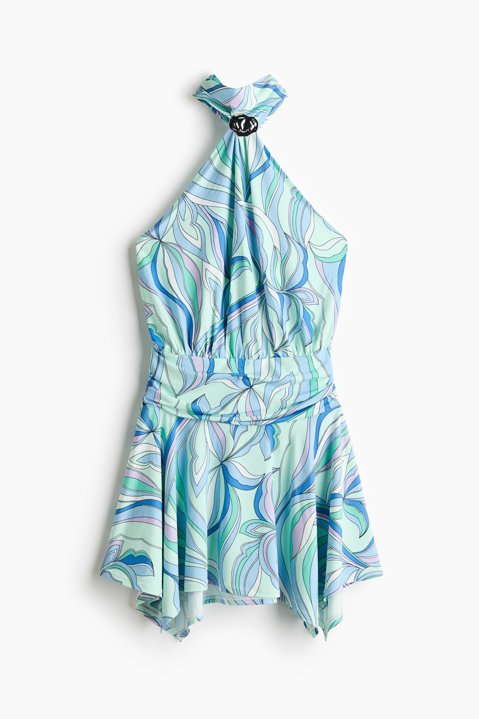 Flared Halterneck Dress - 1