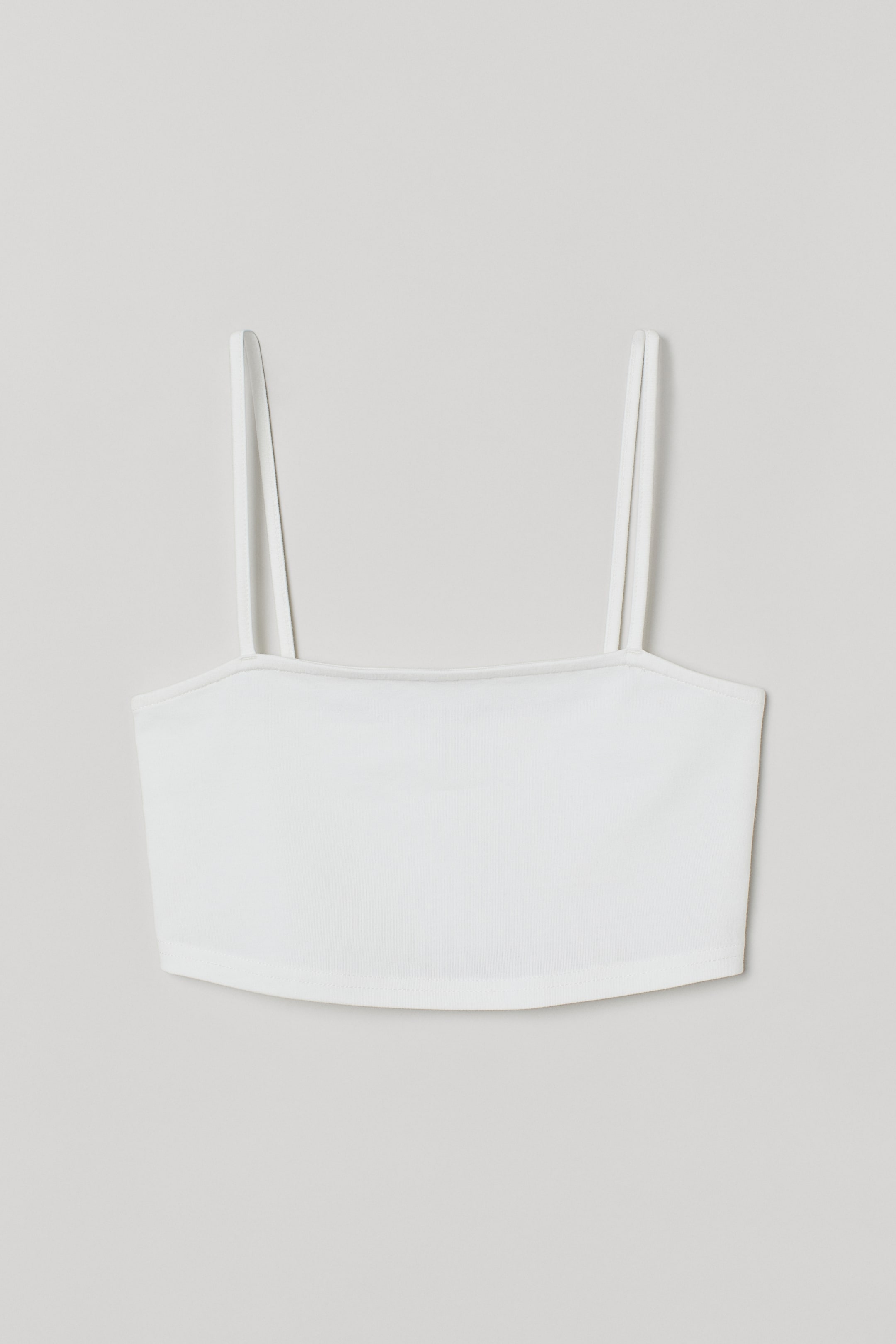 Ver imagem maior: Top curto em jersey - Branco - SENHORA | H&M PT 1