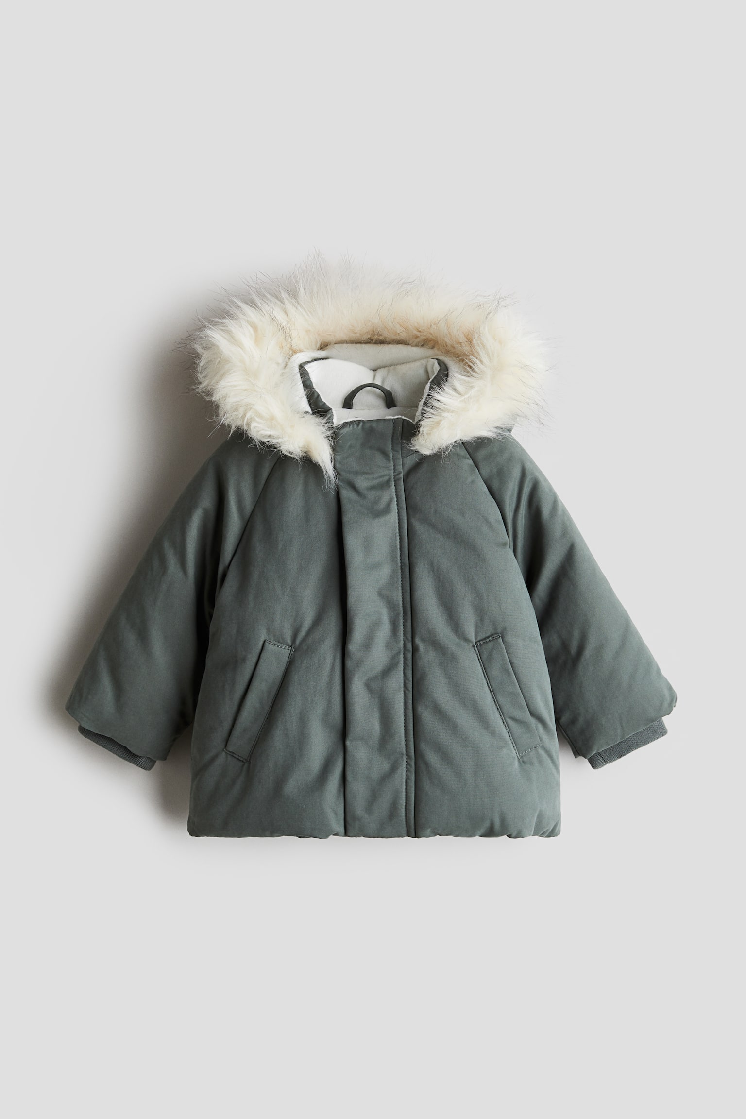 Padded parka - Khaki green/Grey/Light pink - 1