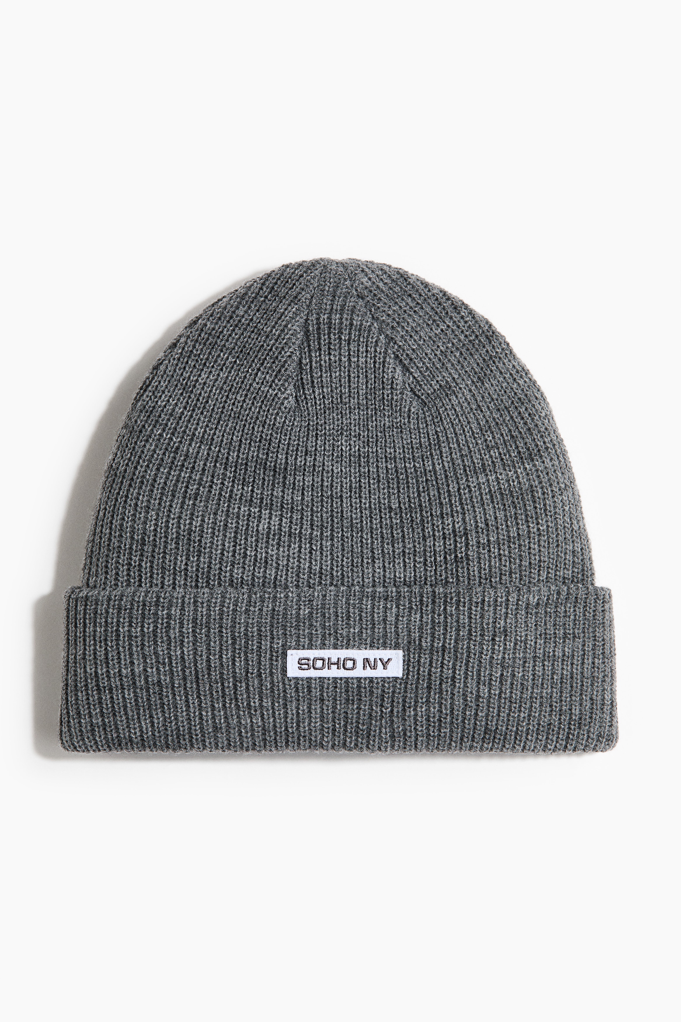 Men's Gray Rib-Knit Beanie | H&M US
