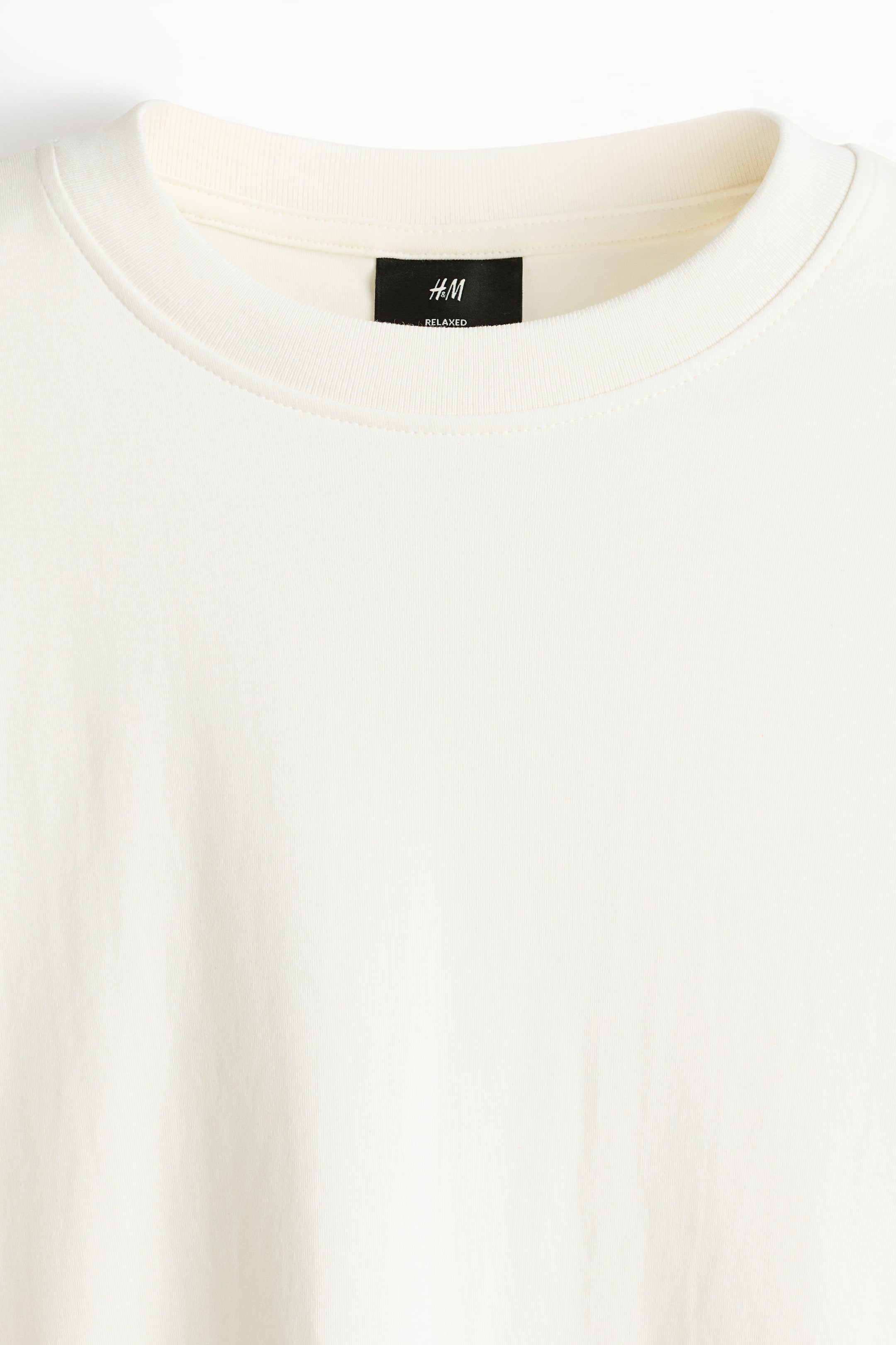 Relaxed-Fit Long-Sleeved Interlock Cotton T-Shirt