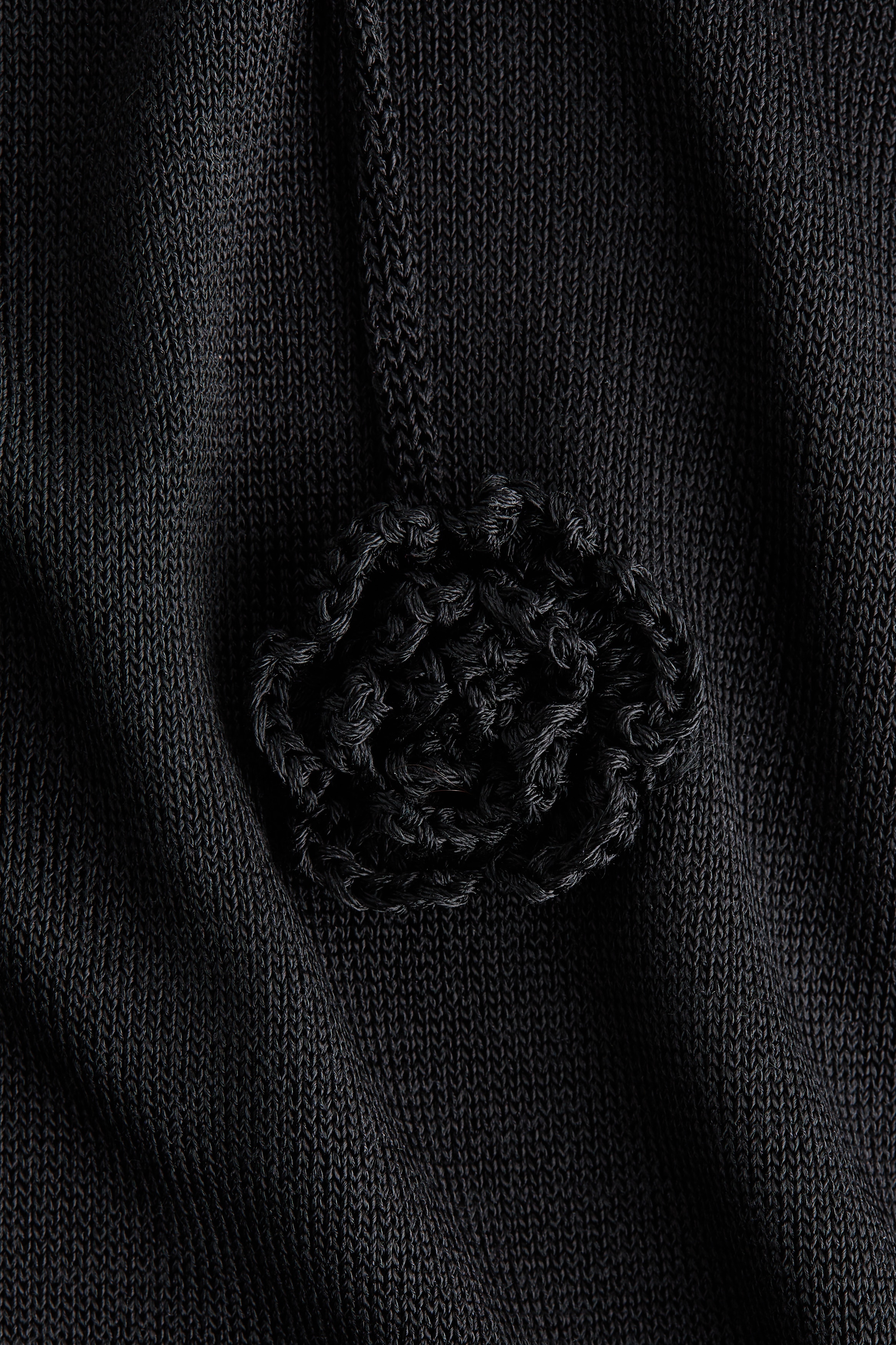 Ladies - Black Fine-Knit Silk-Blend Dress - Size: S - H&M Ladies - Black Fine-Knit Silk-Blend Dress - Size: S - H&M
