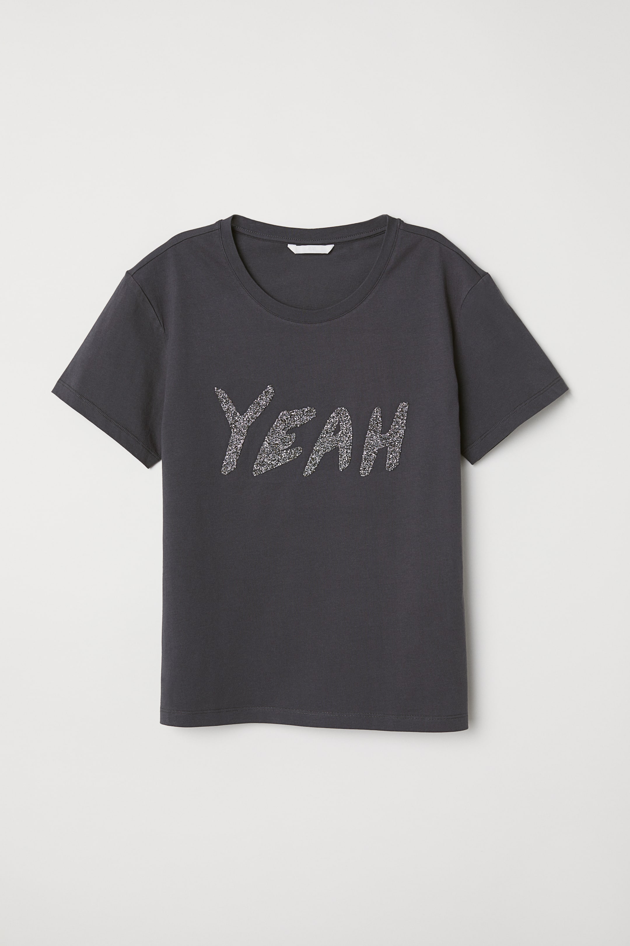 Größeres Bild ansehen: T-Shirt - Dunkelgrau/Yeah - Ladies | H&M DE 1
