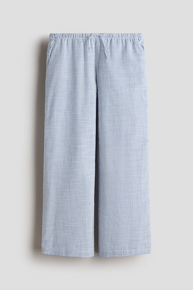 Pantalón de algodón - Azul/Franjas blancas/Rosa/Rayas blancas - 1