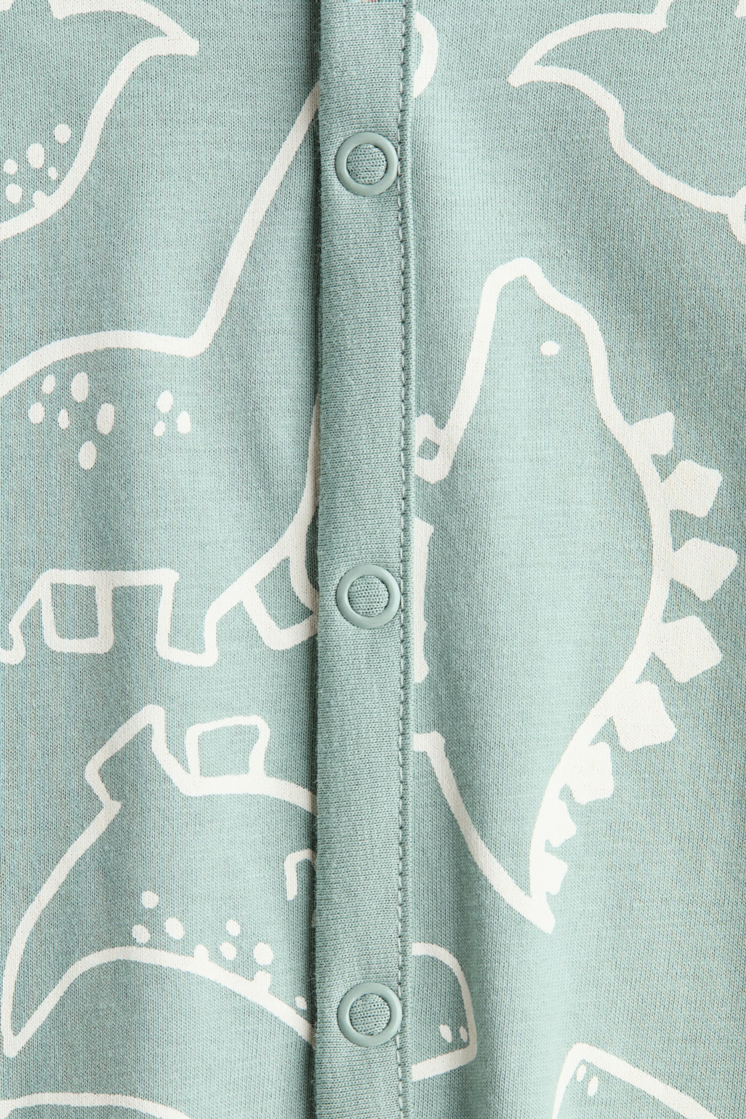 Patterned sleepsuit - Light turquoise/Dinosaurs/Light blue/Cherries/White/Vehicles/White/Hearts/Light beige/Puppies/White/Hearts/White/Dogs/Light beige/Bears/Light blue/Foxes/Light beige/Bears - 2