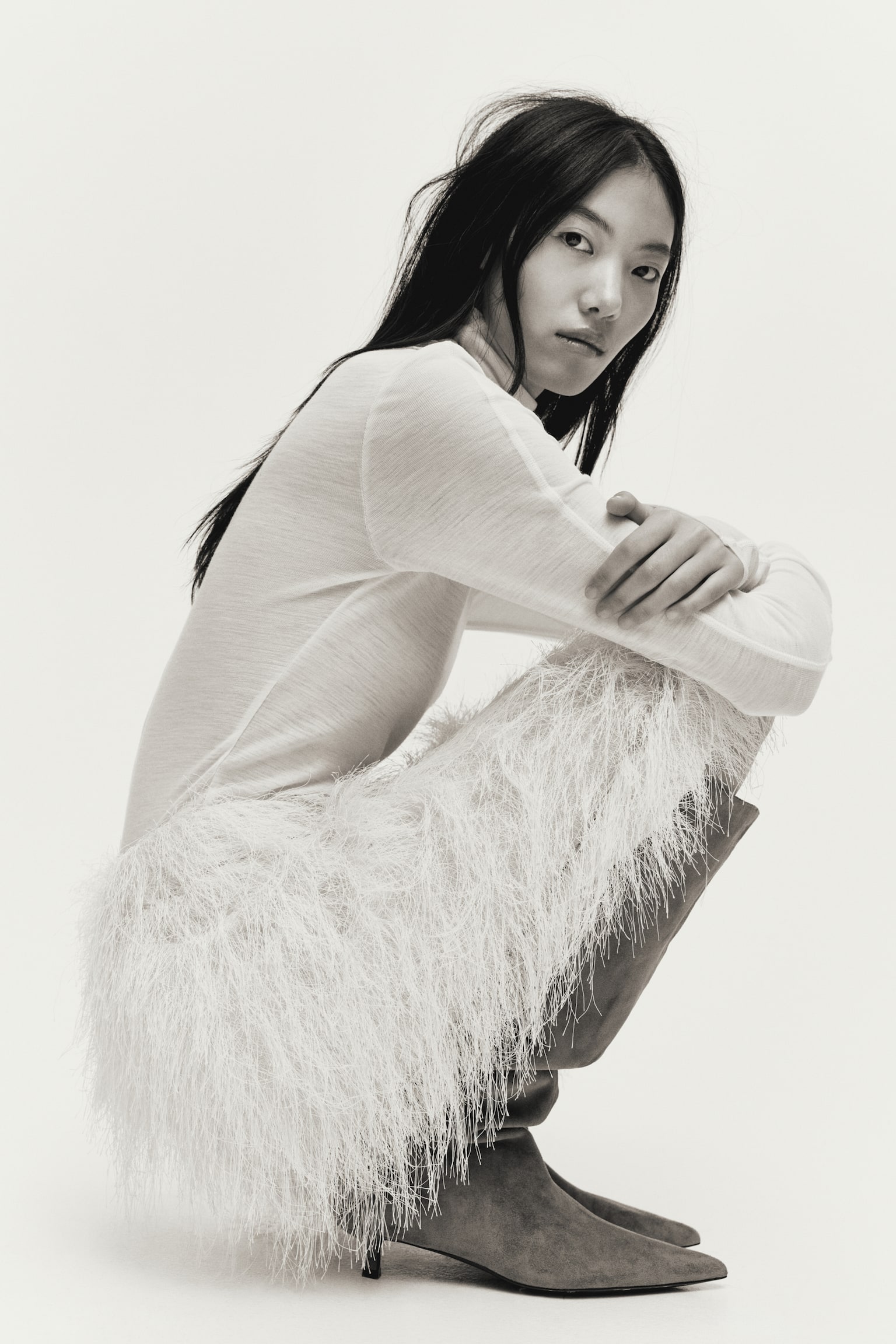 キトンヒールブーツ - ベージュ/ブラック - 3